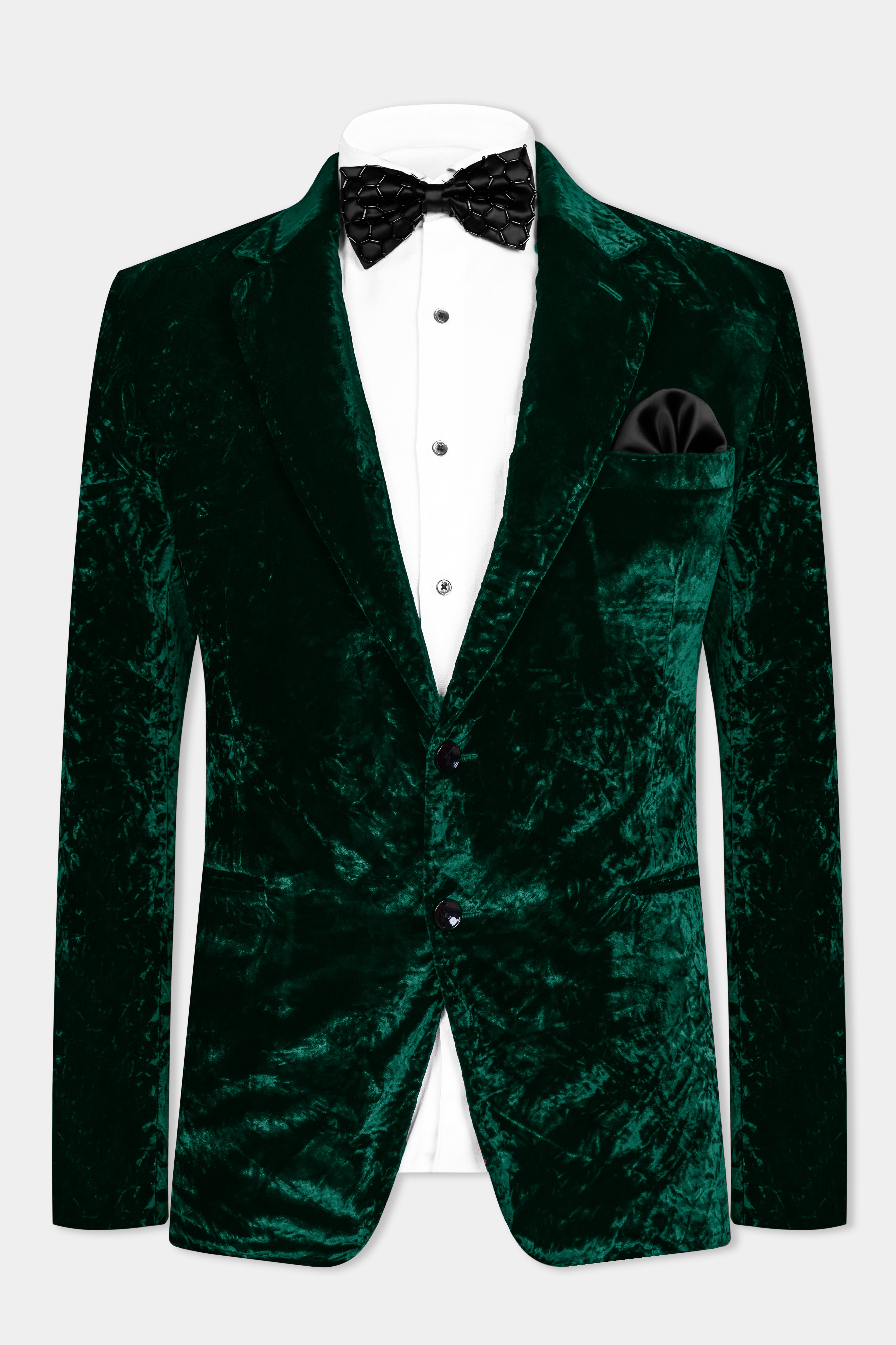 Sacramento Green Crushed Velvet Suit