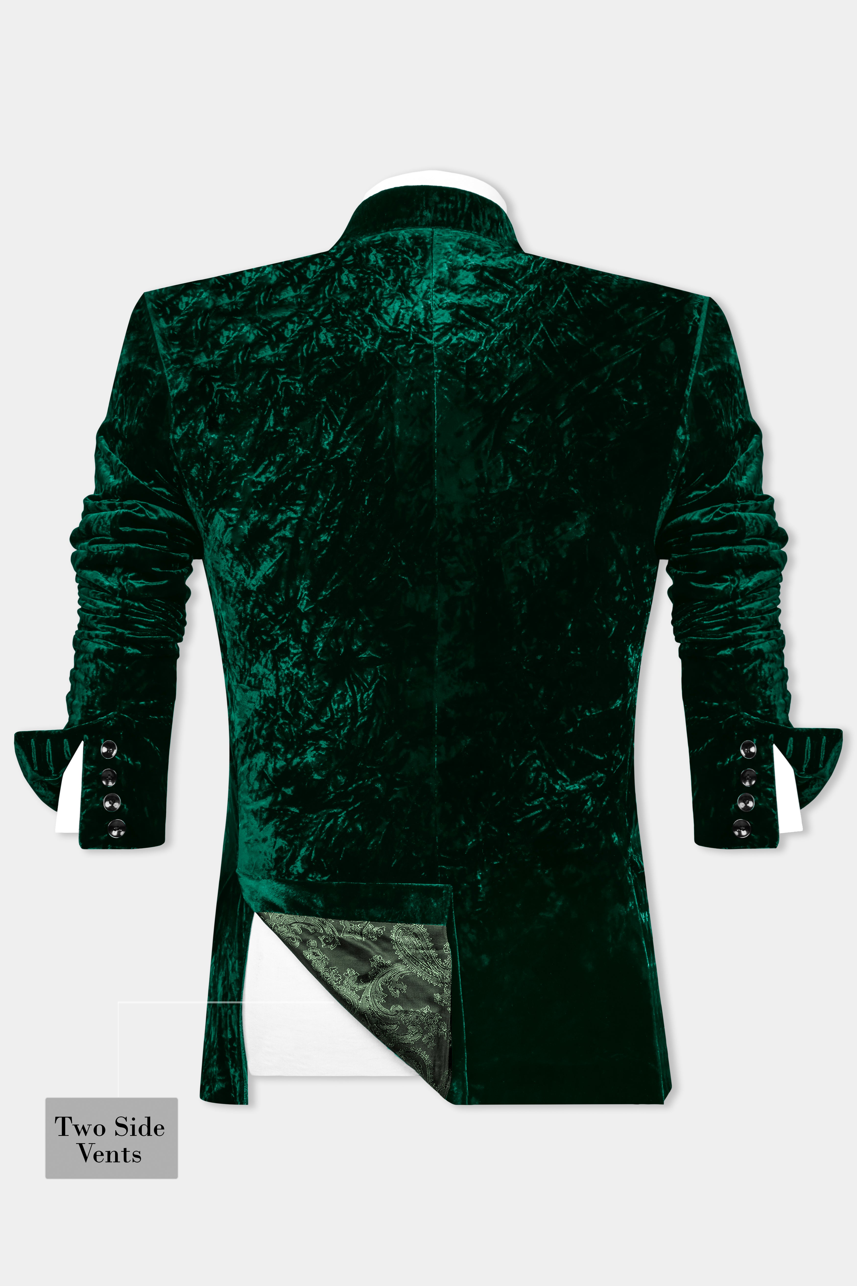 Sacramento Green Crushed Velvet Suit