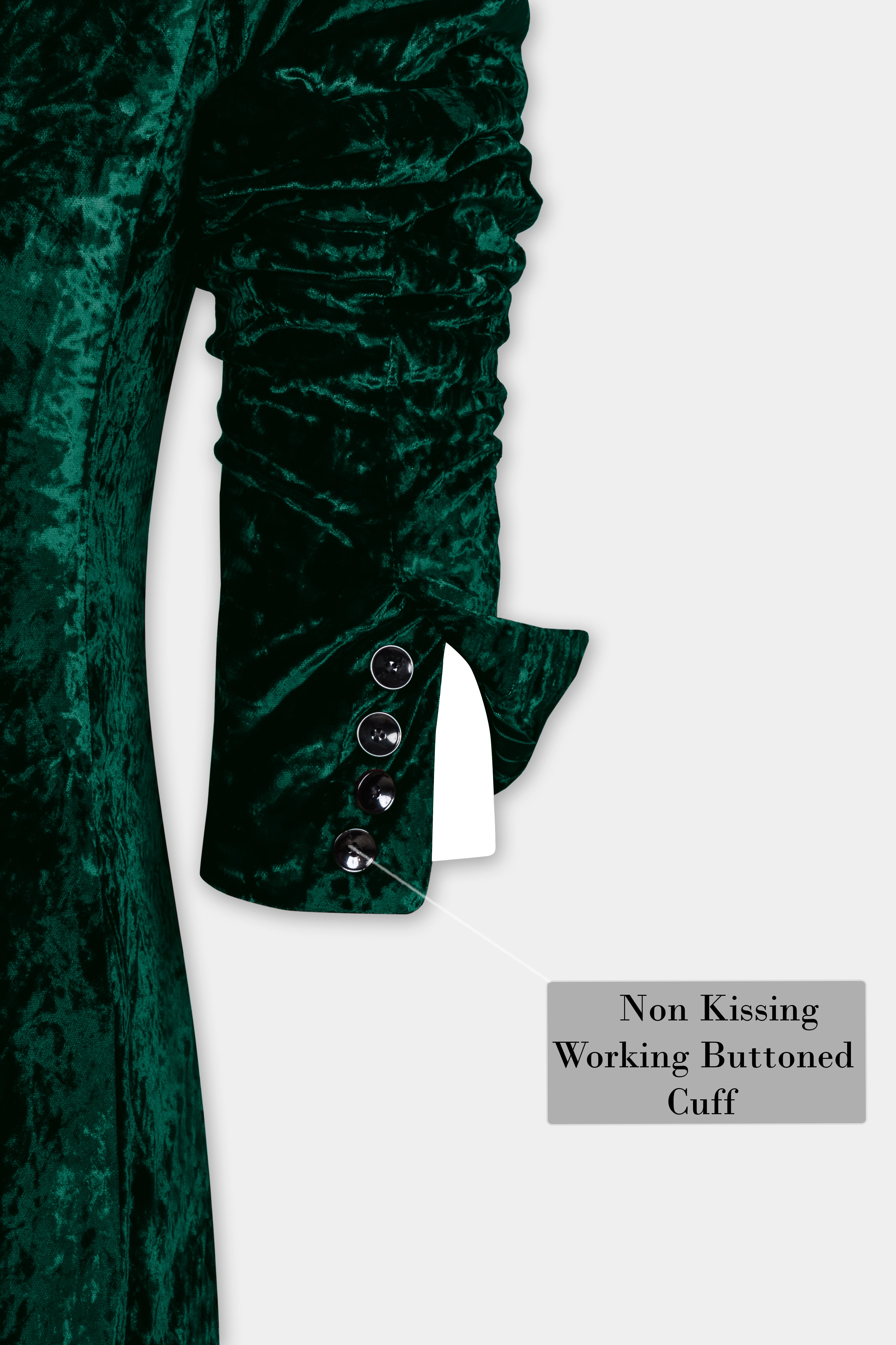 Sacramento Green Crushed Velvet Suit