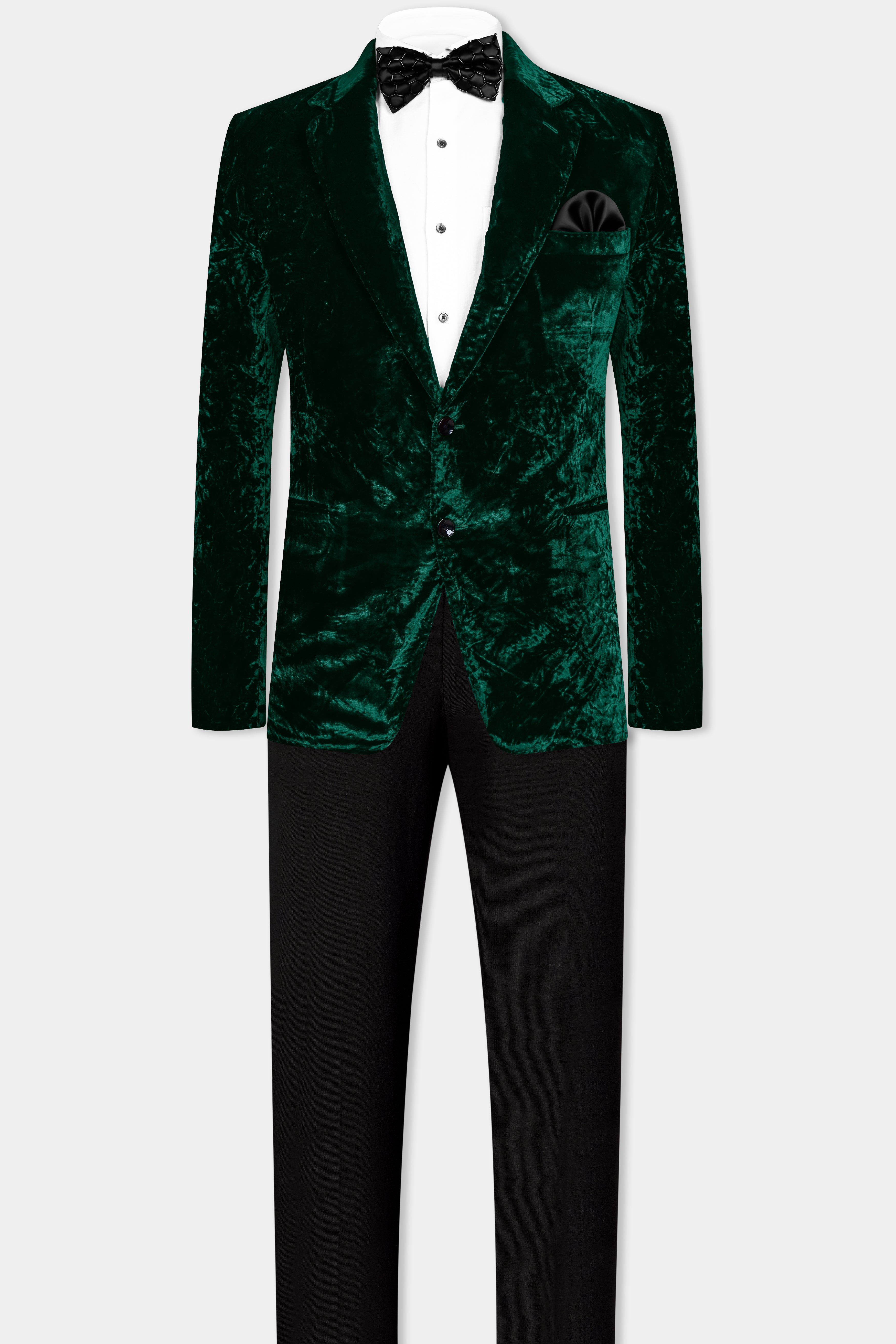 Sacramento Green Crushed Velvet Suit