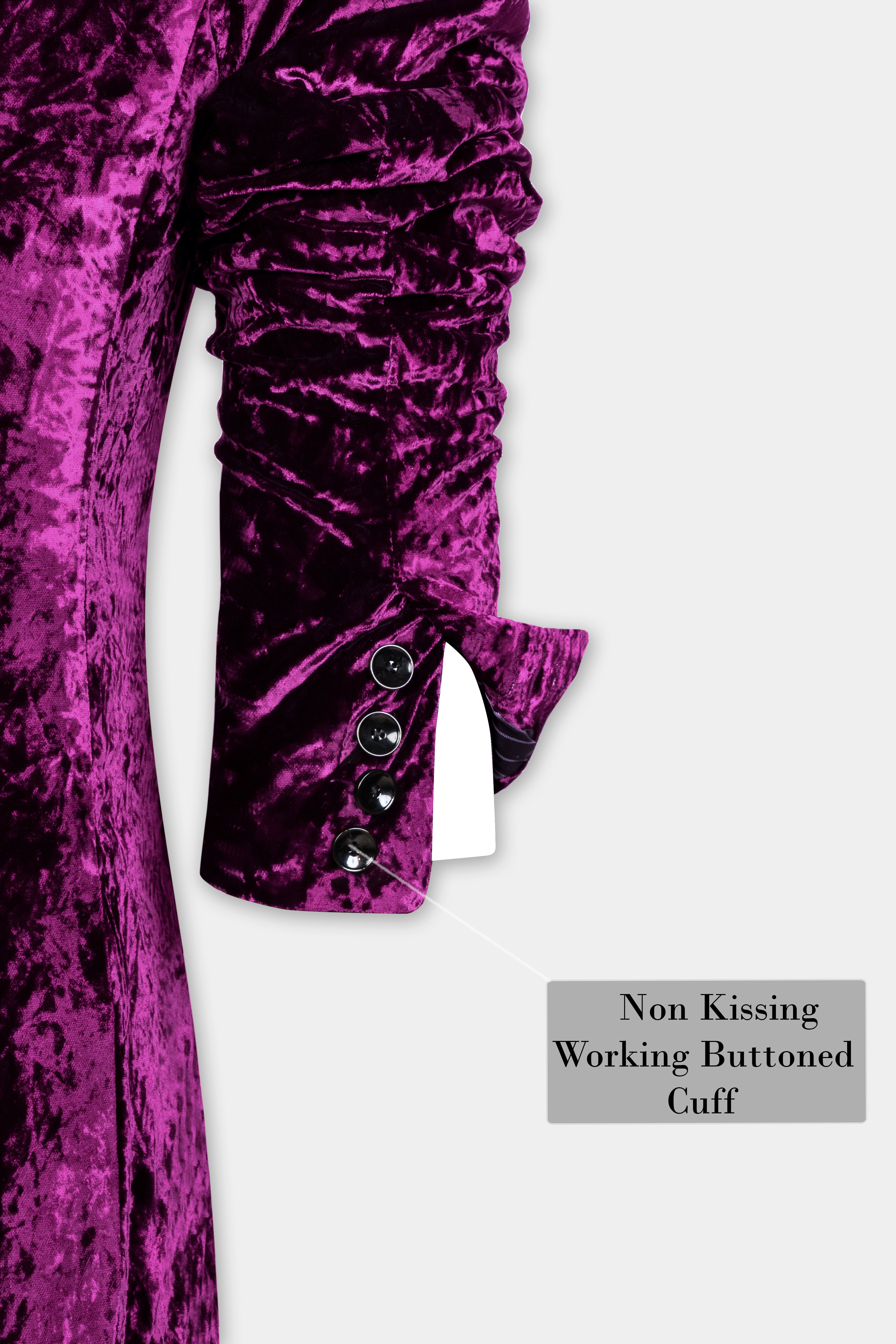 Melanzane Purple Crushed Velvet Suit