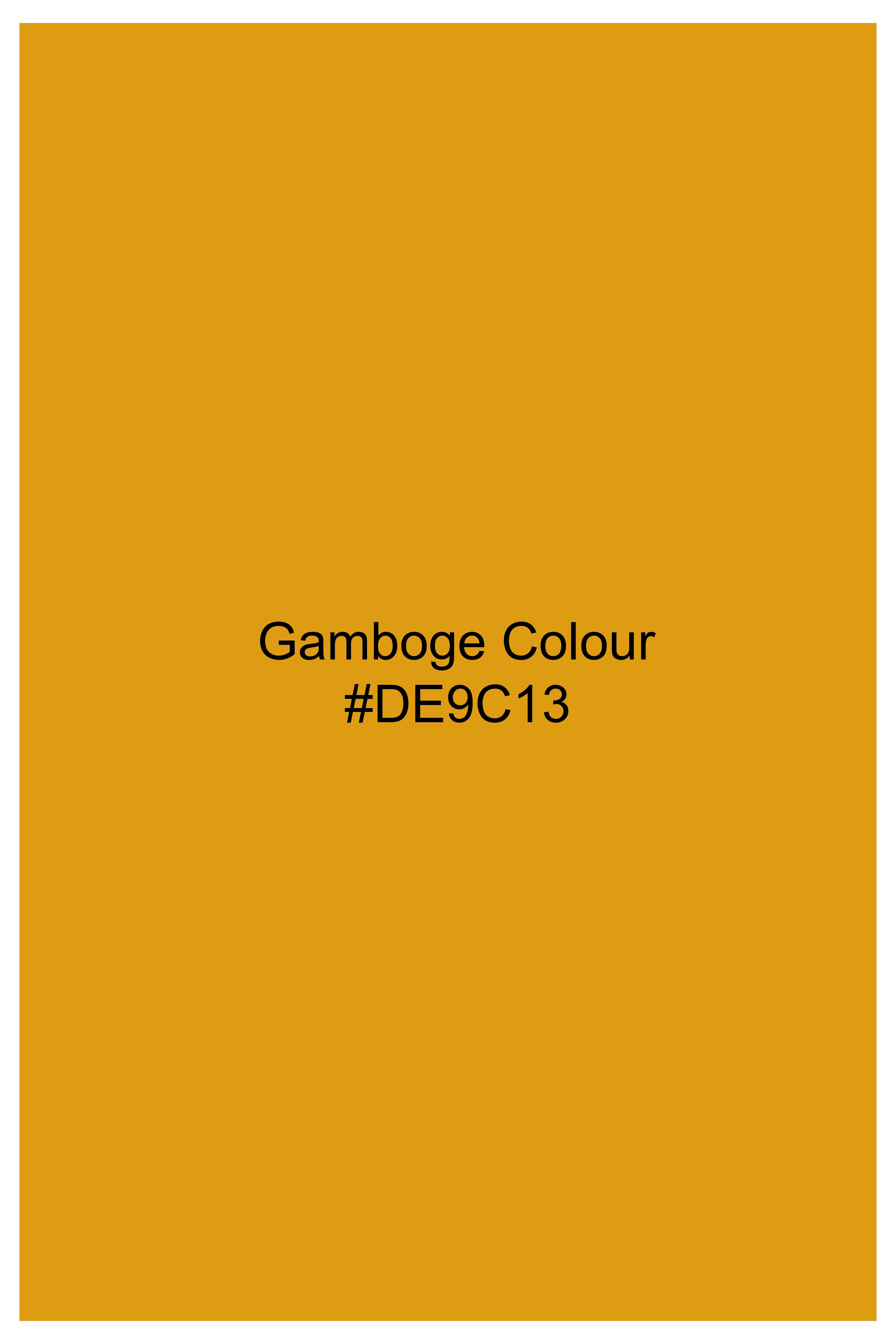 Gamboge Yellow Crushed Velvet Suit