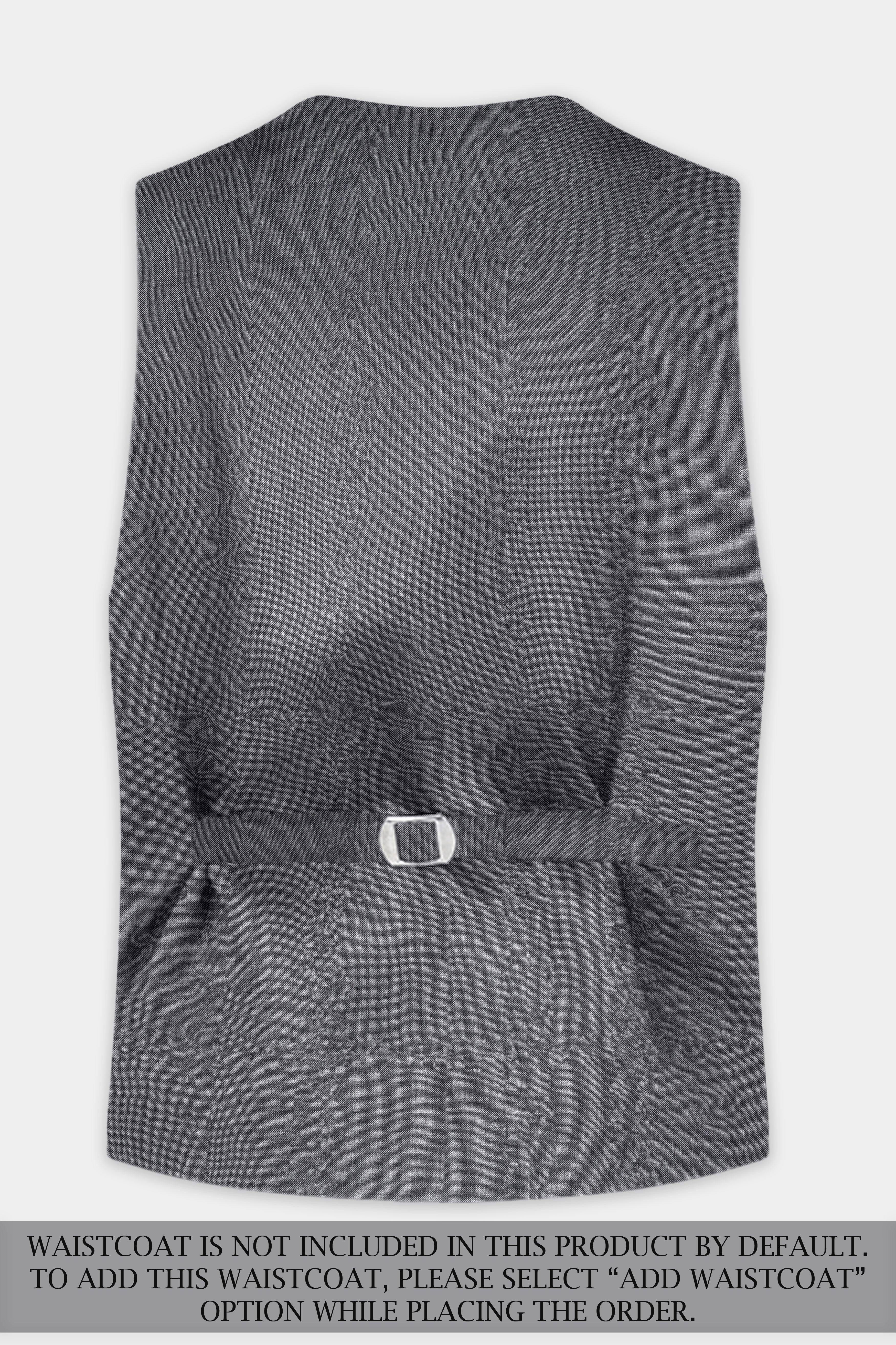 Vampire Gray Textured Wool Rich Double Breasted Suit