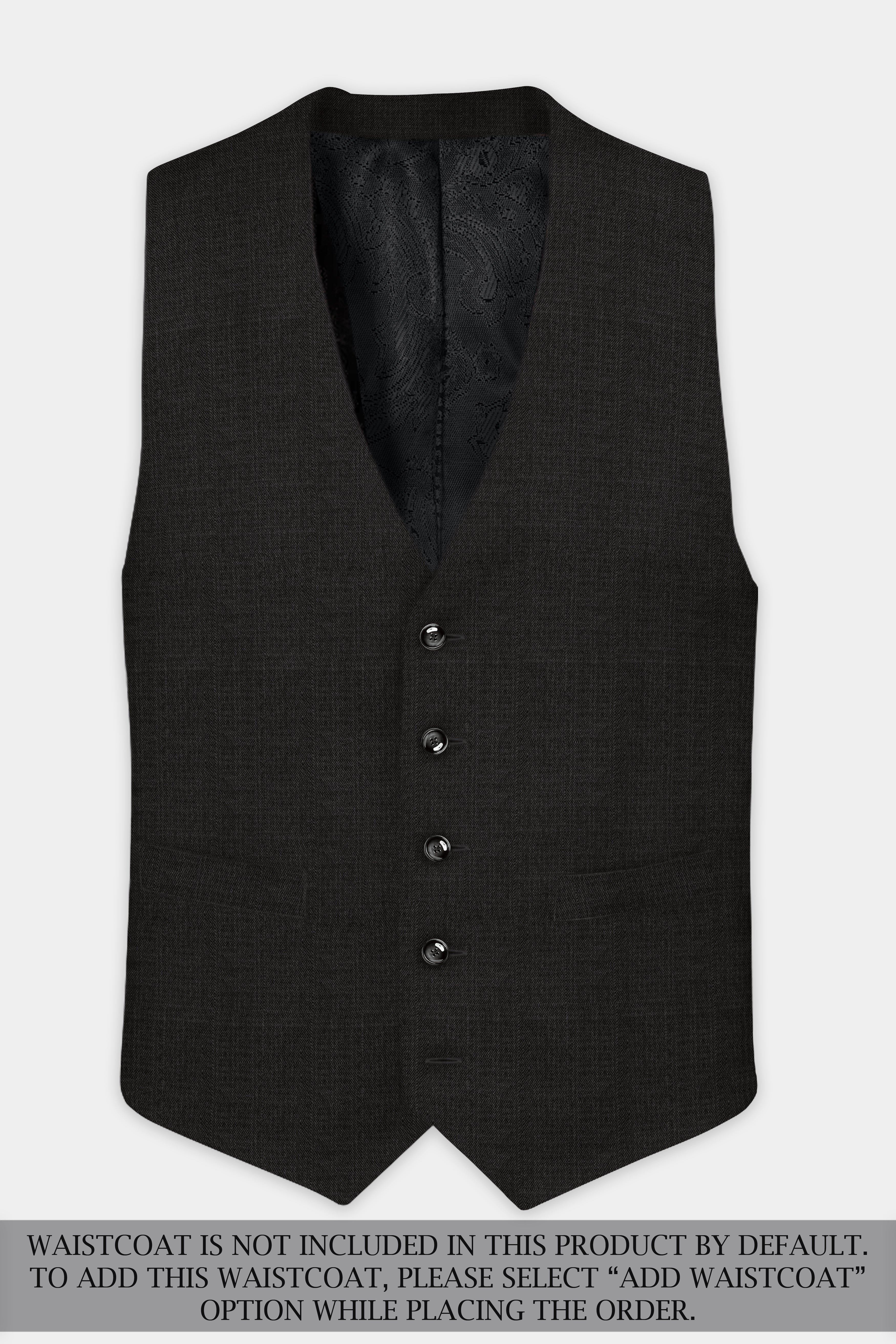 Zeus Gray Textured Wool Rich Suit
