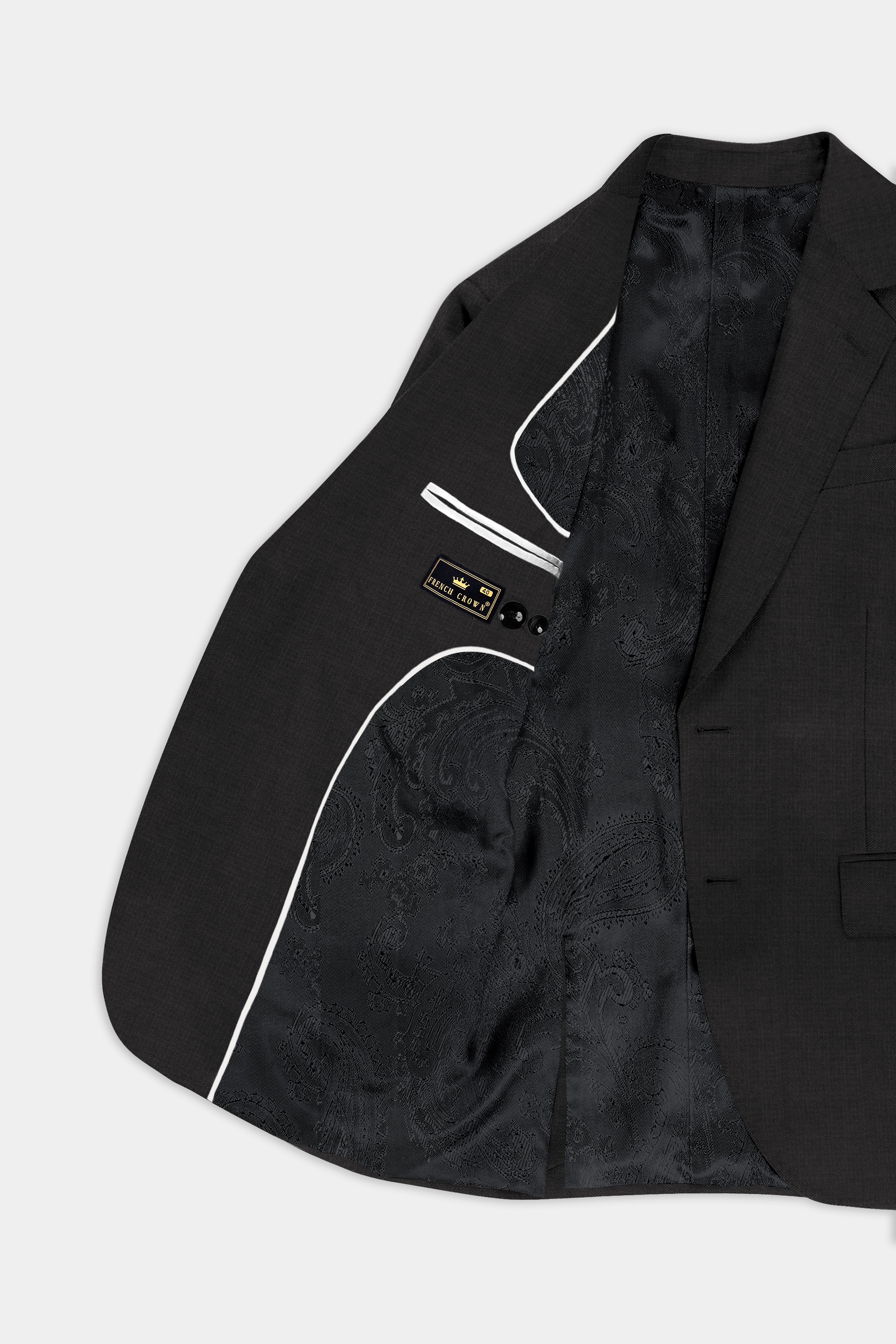 Zeus Gray Textured Wool Rich Suit