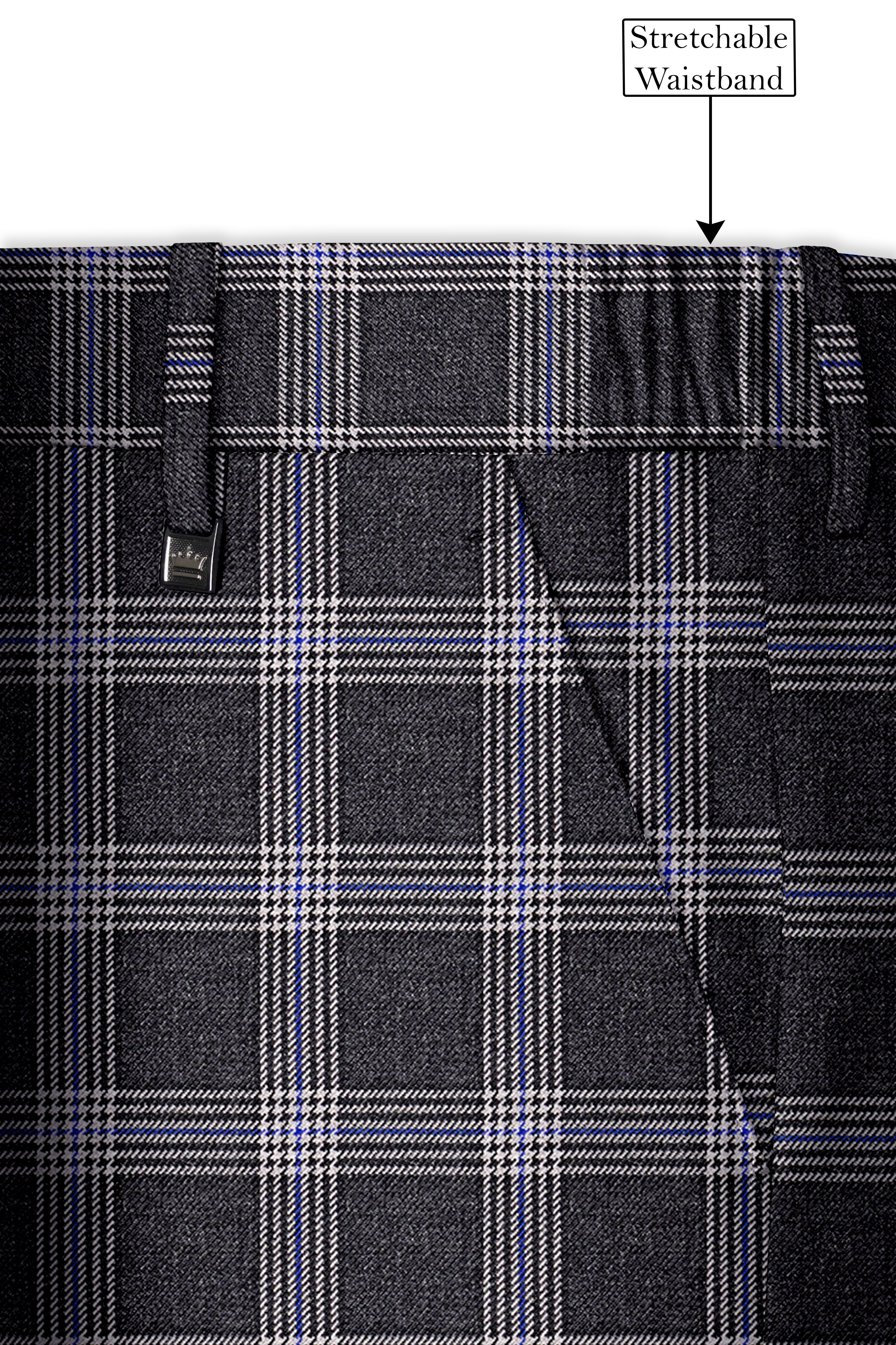 Iridium Gray Plaid Tweed Double Breasted Suit