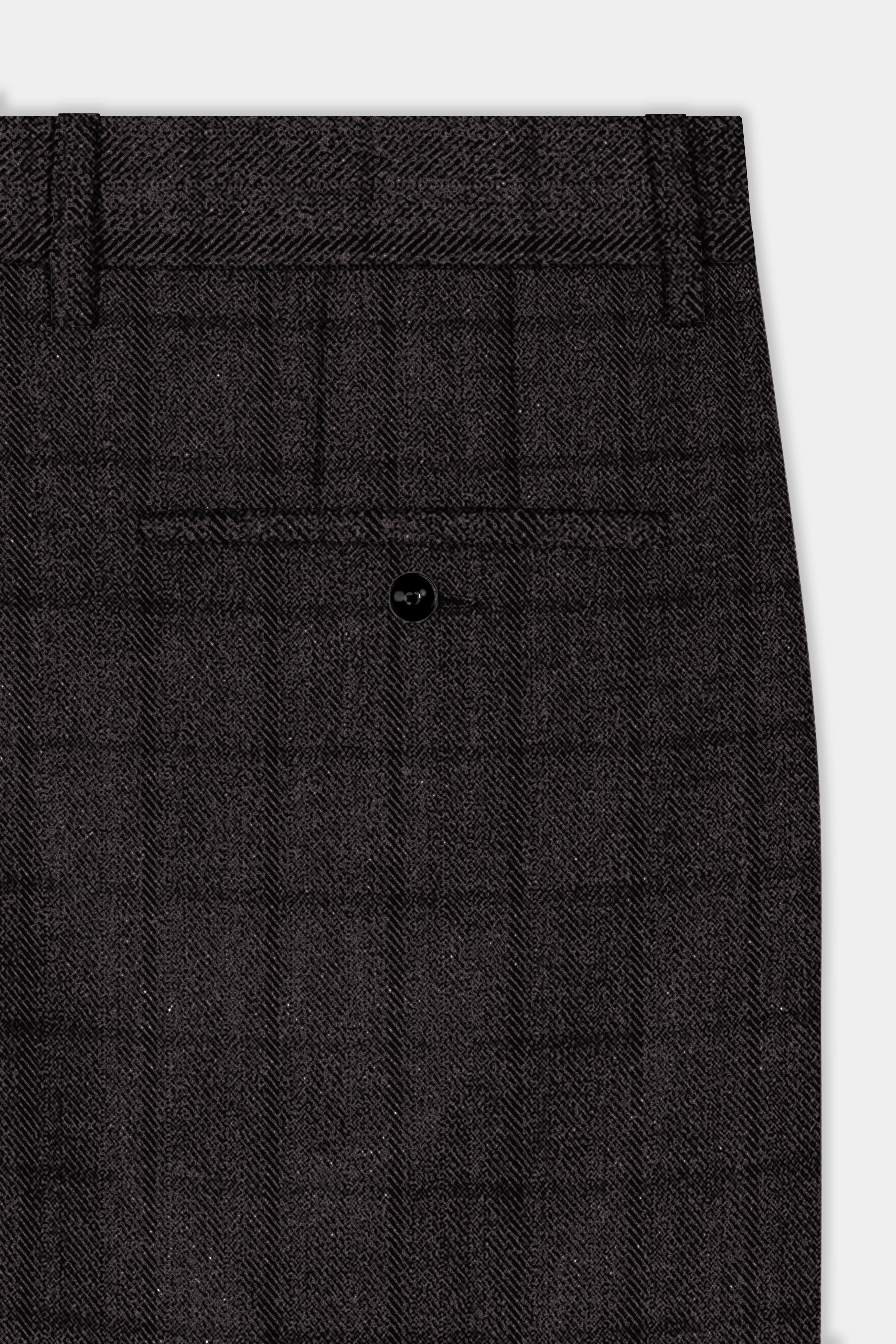 Thunder Gray Windowpane Tweed Double Breasted Suit