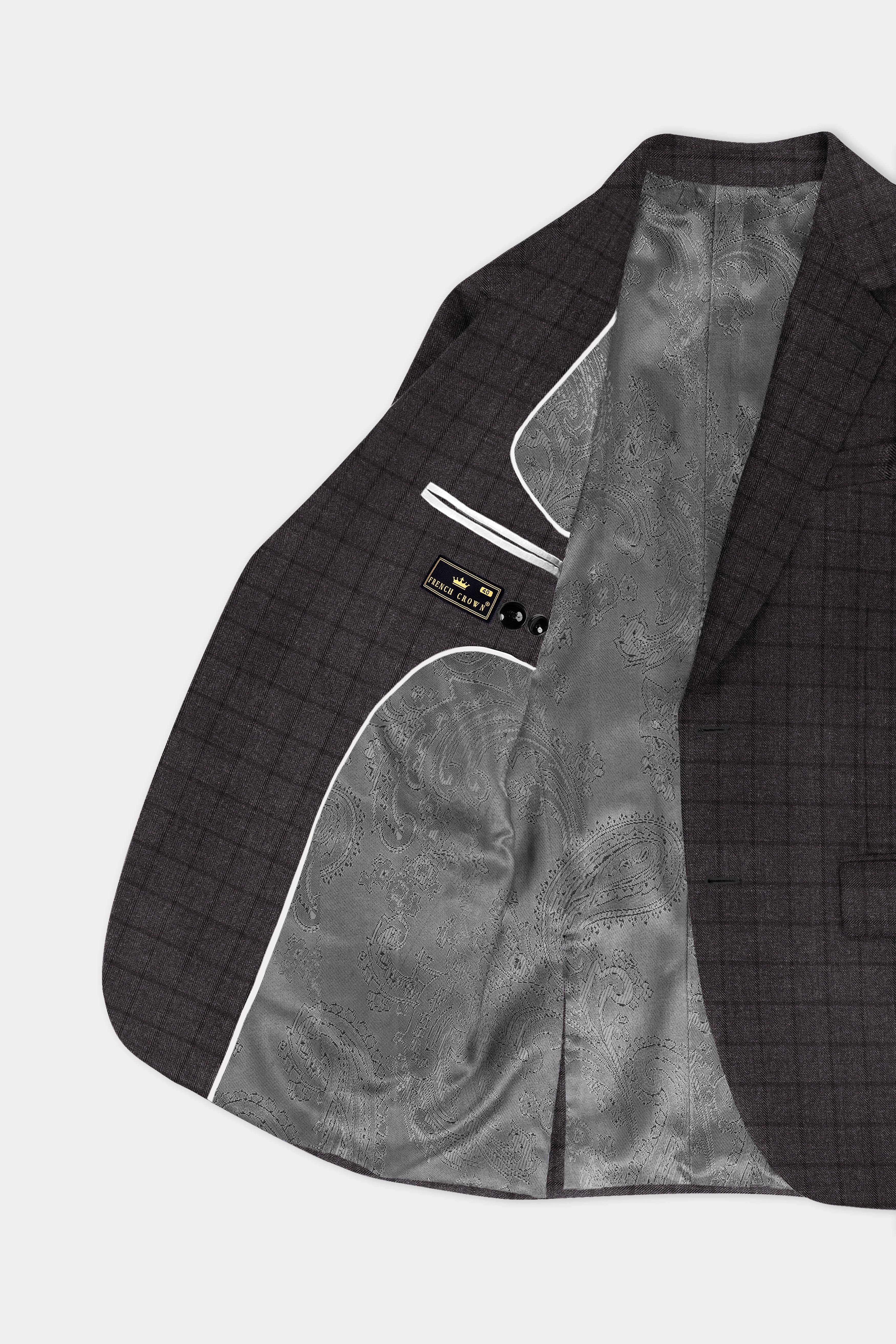Thunder Gray Windowpane Tweed Suit