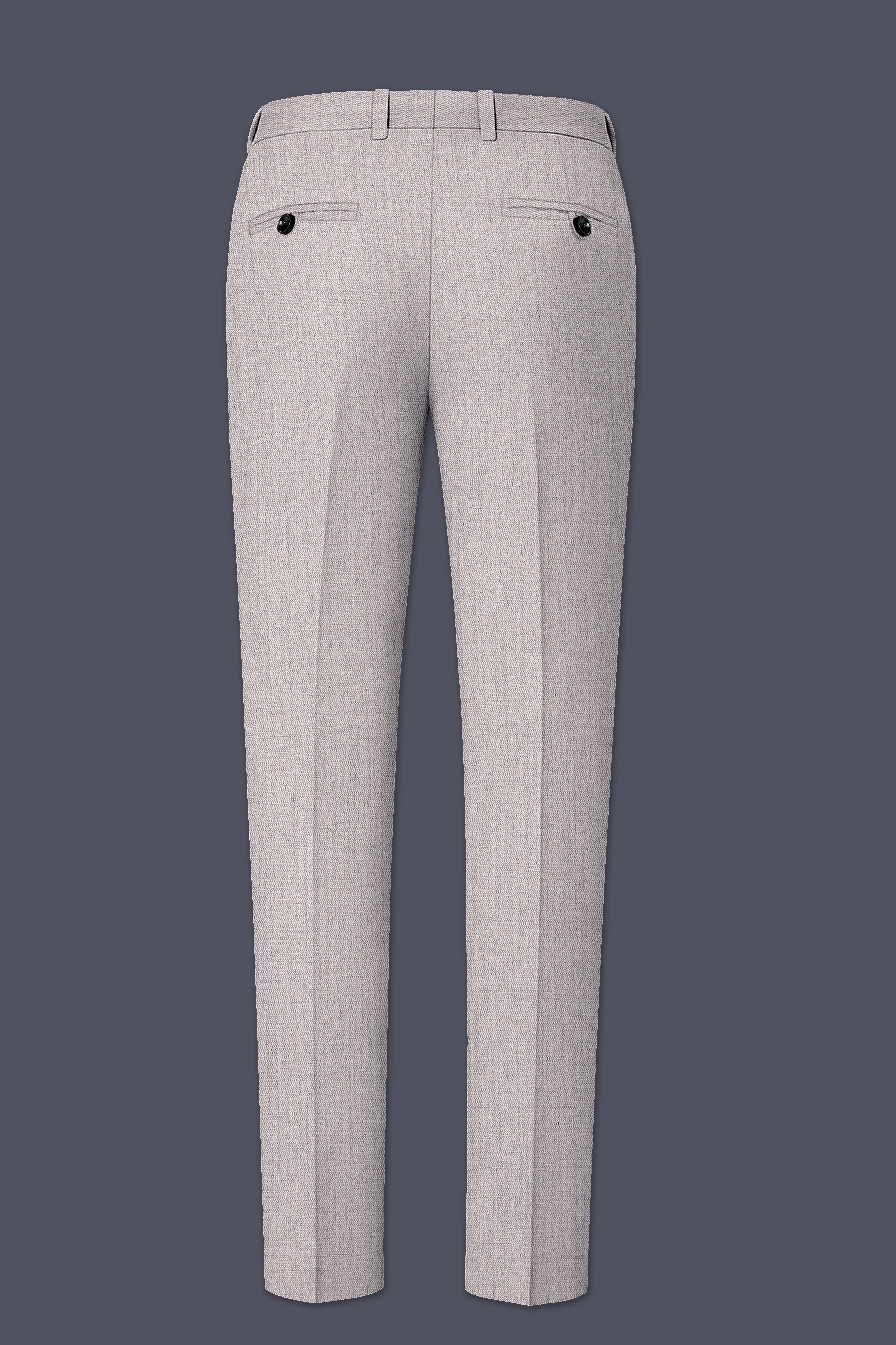 Spanish Gray Textured Wool Blend Suit