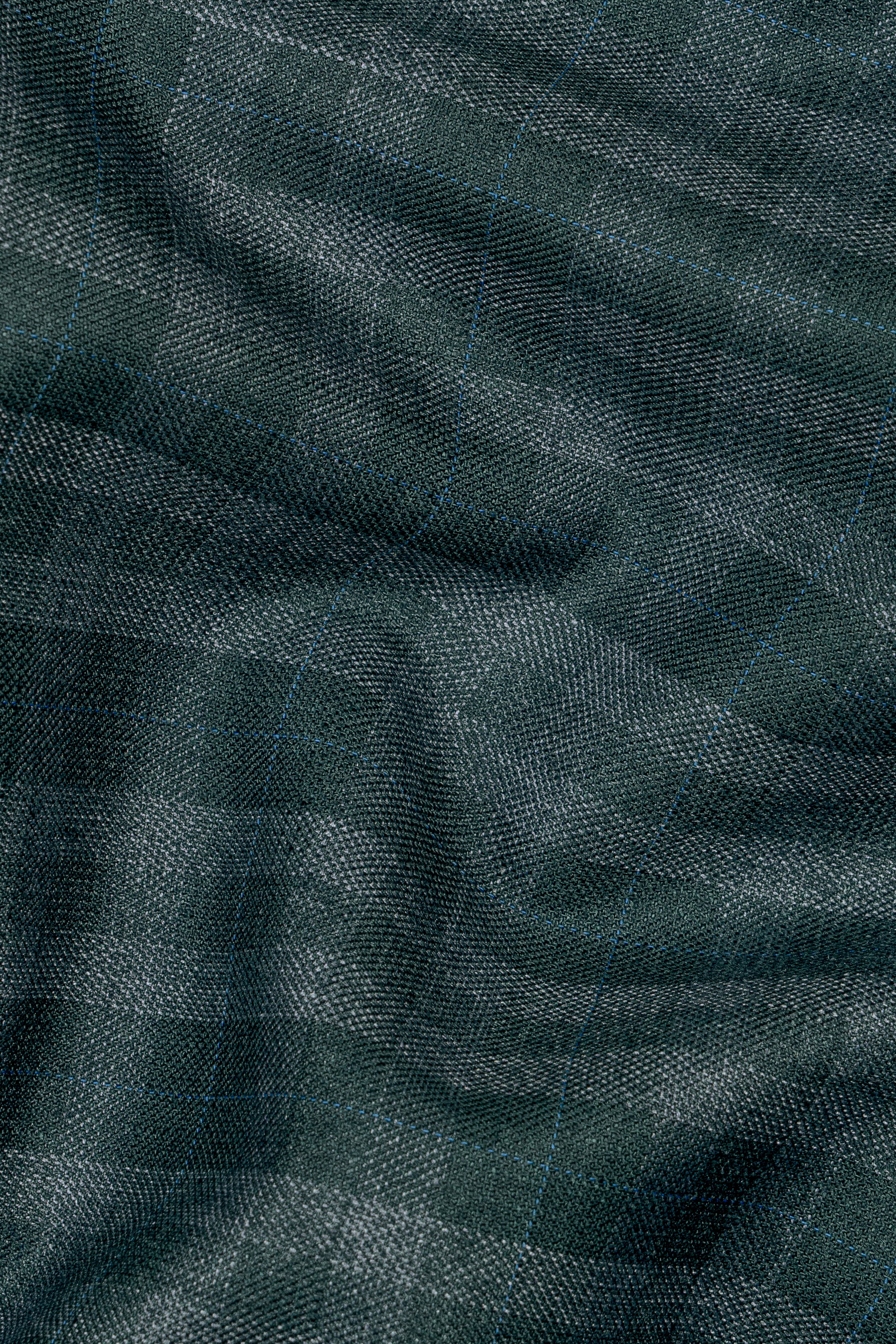 Firefly Green Plaid Wool Blend Suit