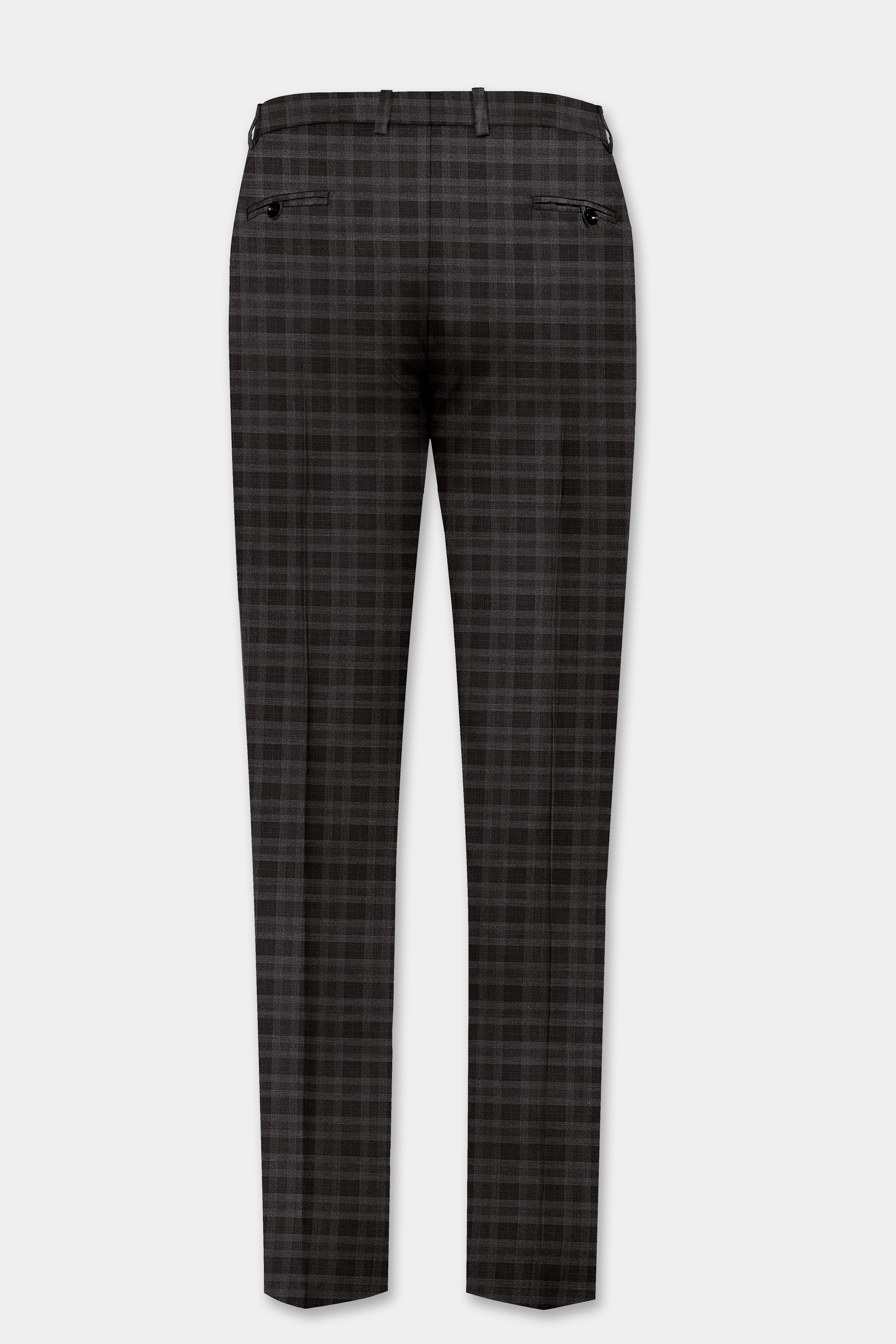 Zeus Brown With Emperor Plaid Wool Blend Suit