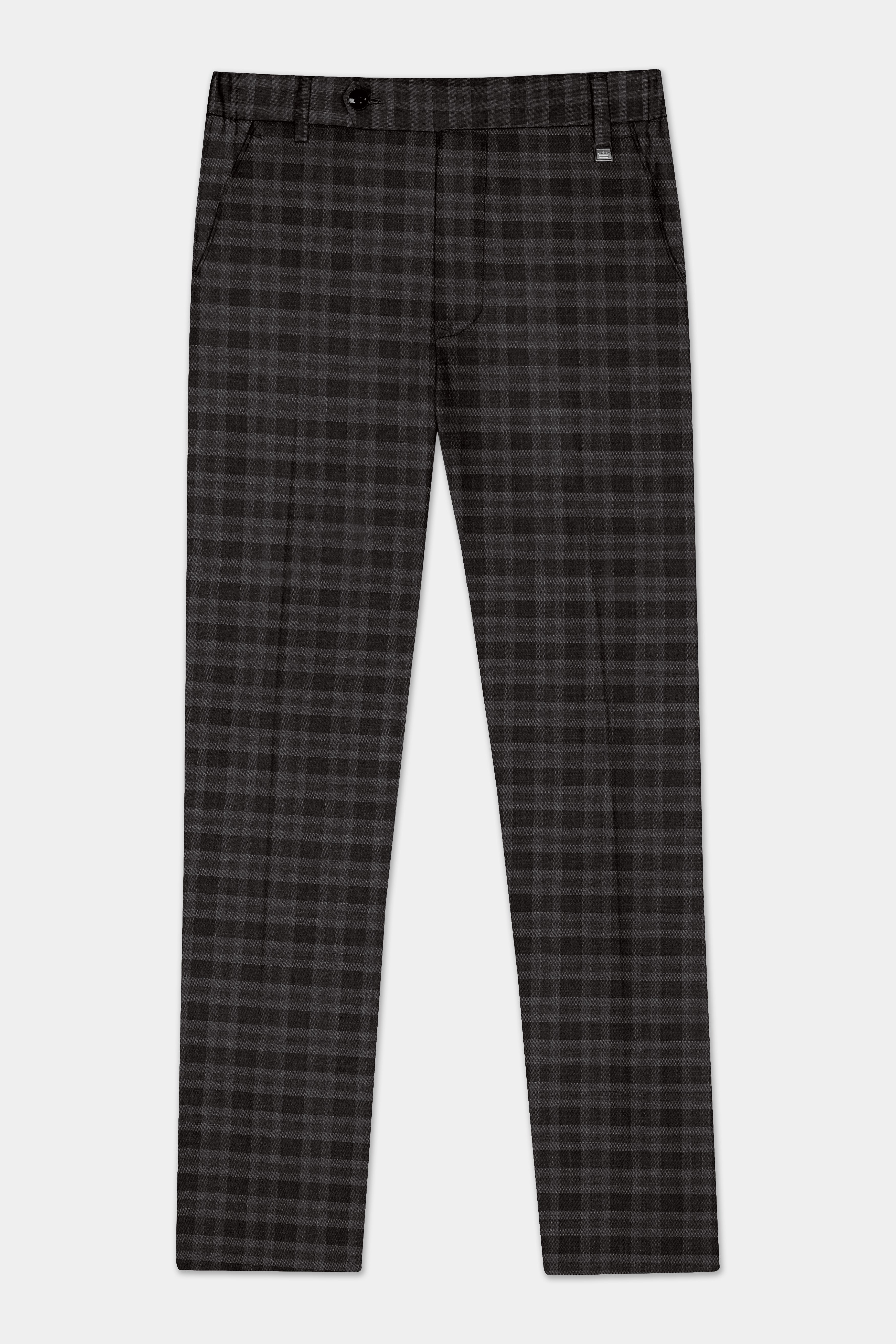 Zeus Brown With Emperor Plaid Wool Blend Double Breasted Suit