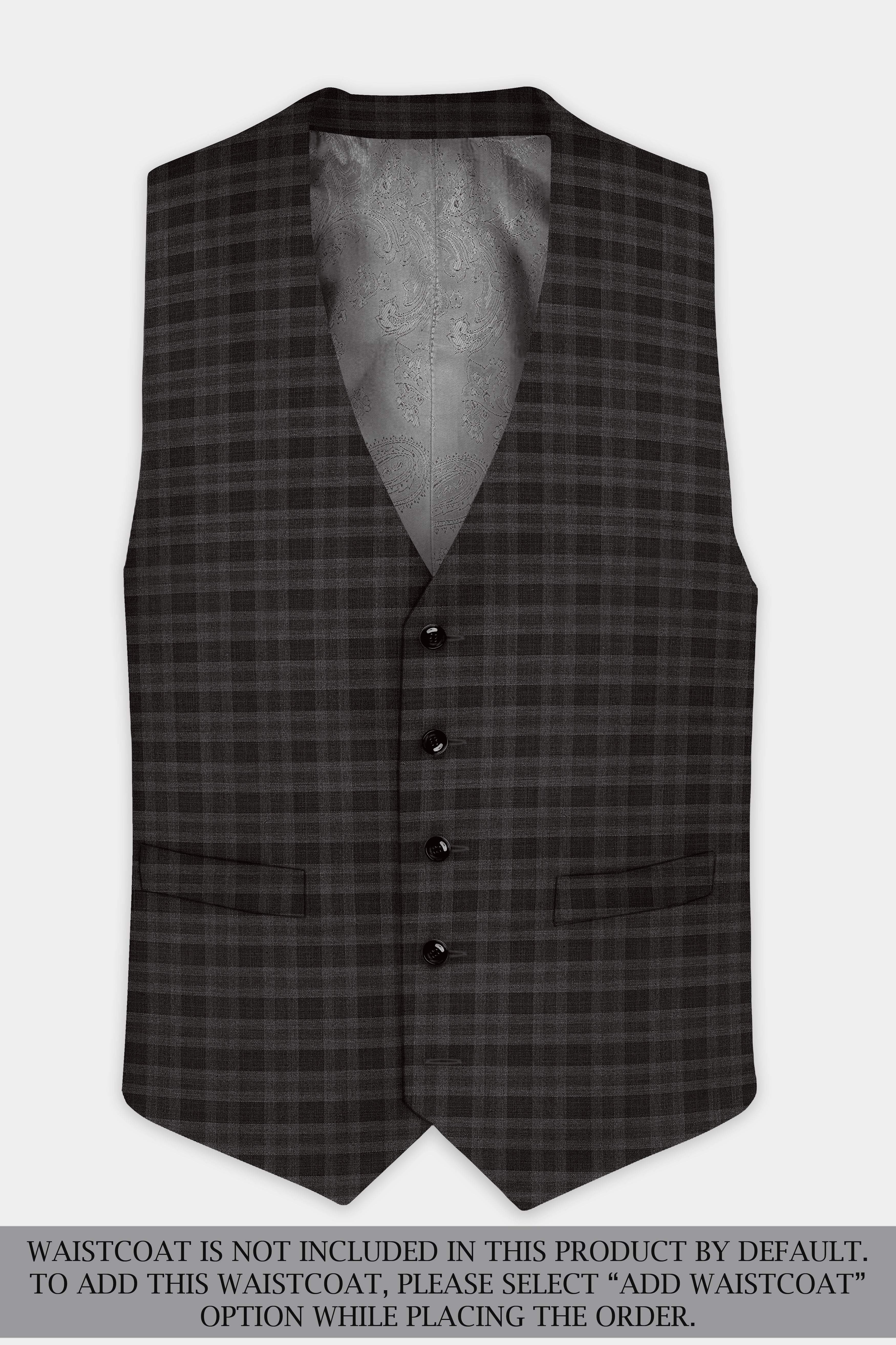 Zeus Brown With Emperor Plaid Wool Blend Double Breasted Suit