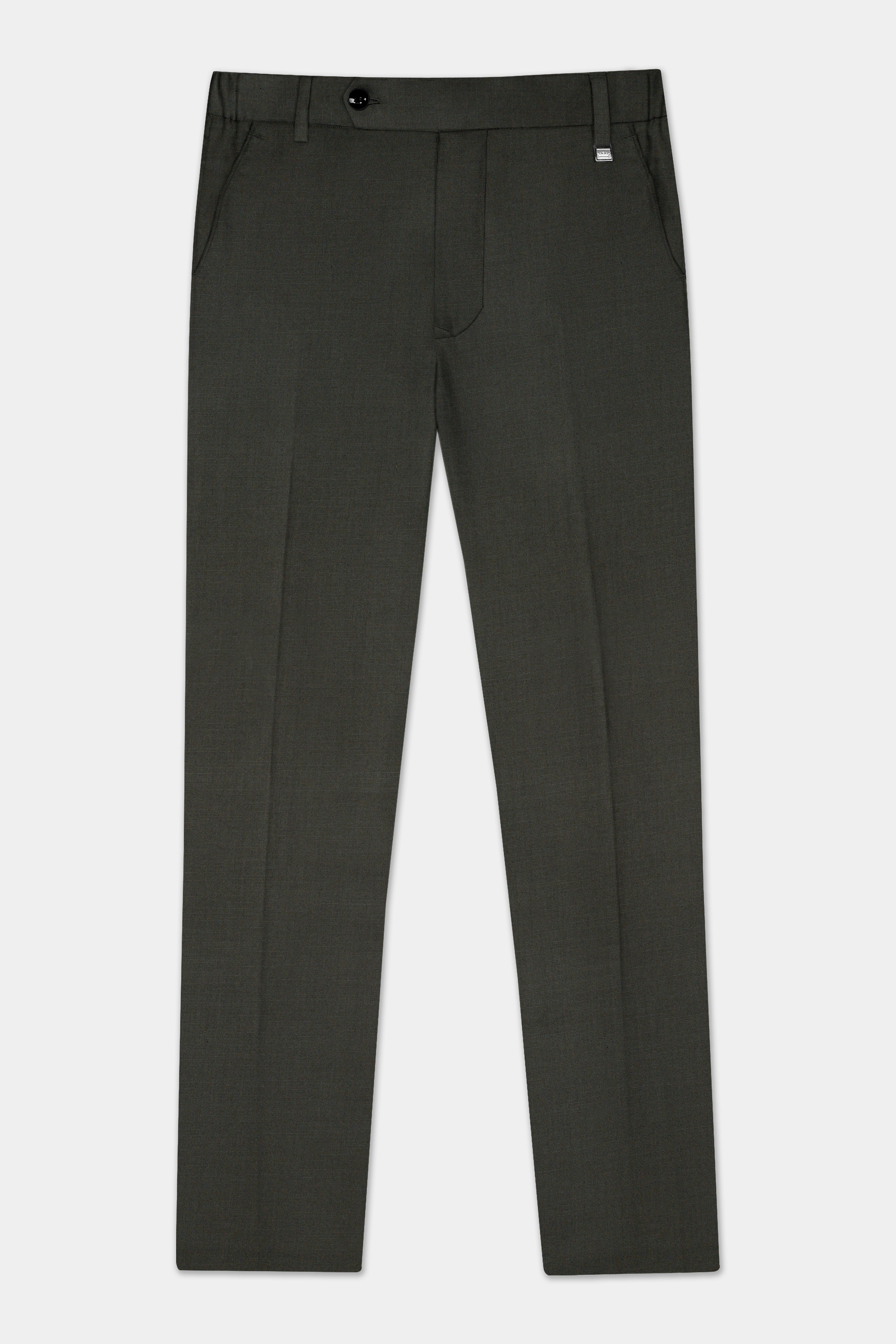 Rangoon Green Wool Blend Peak Collar Tuxedo Suit