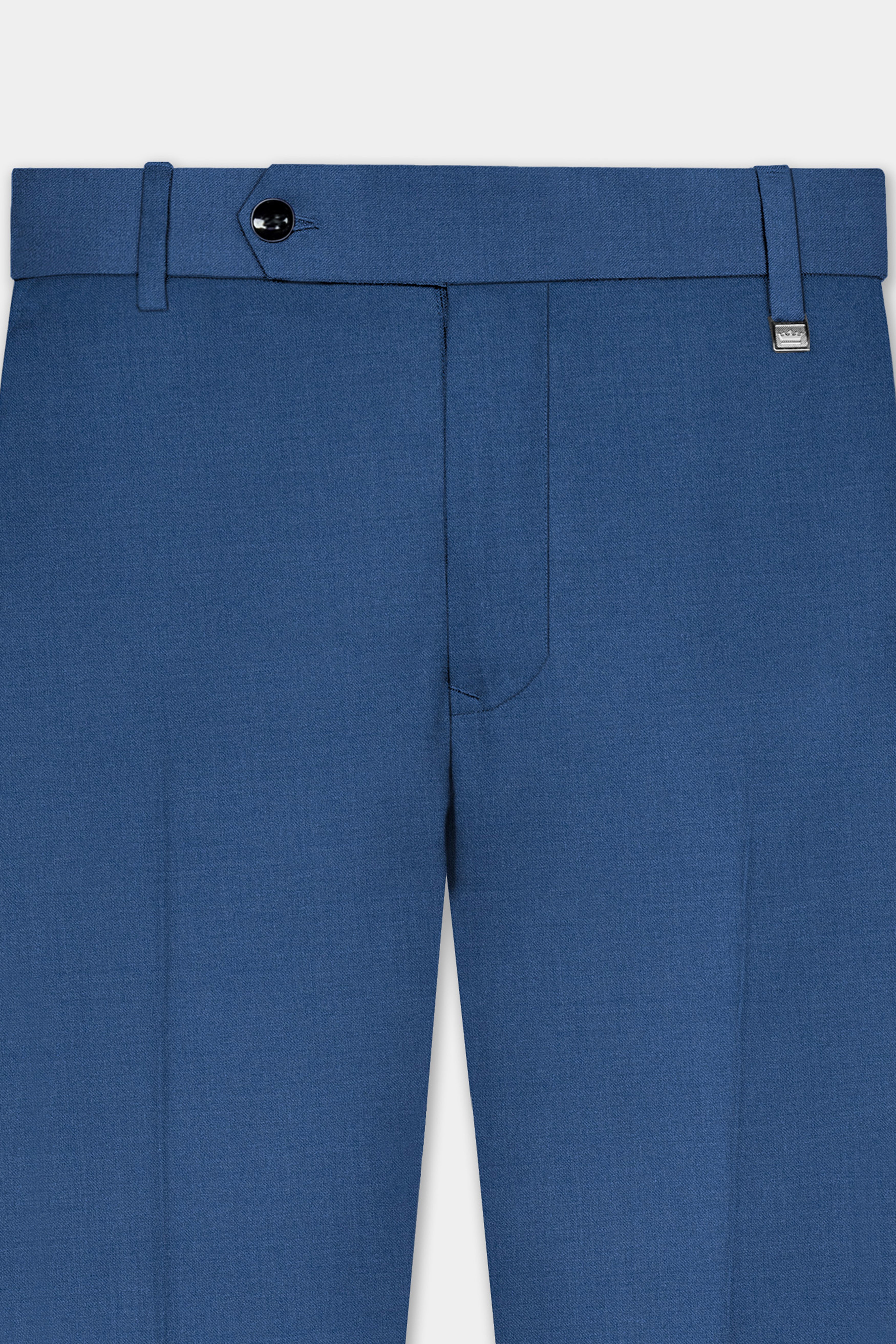 Rhino Blue Solid Wool Blend Double Breasted Suit