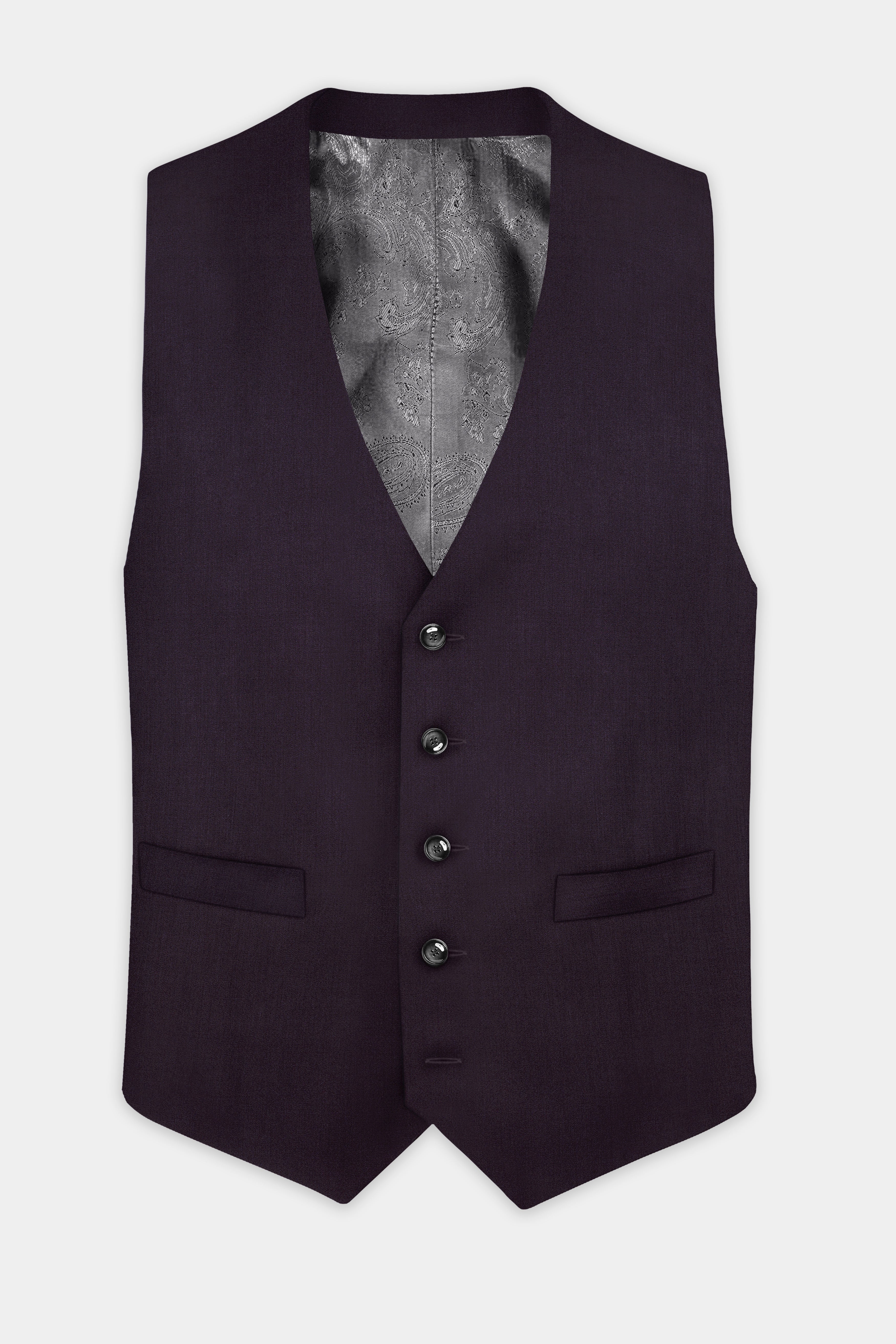 Gondola Purple Wool Blend Peak Collar Tuxedo Suit