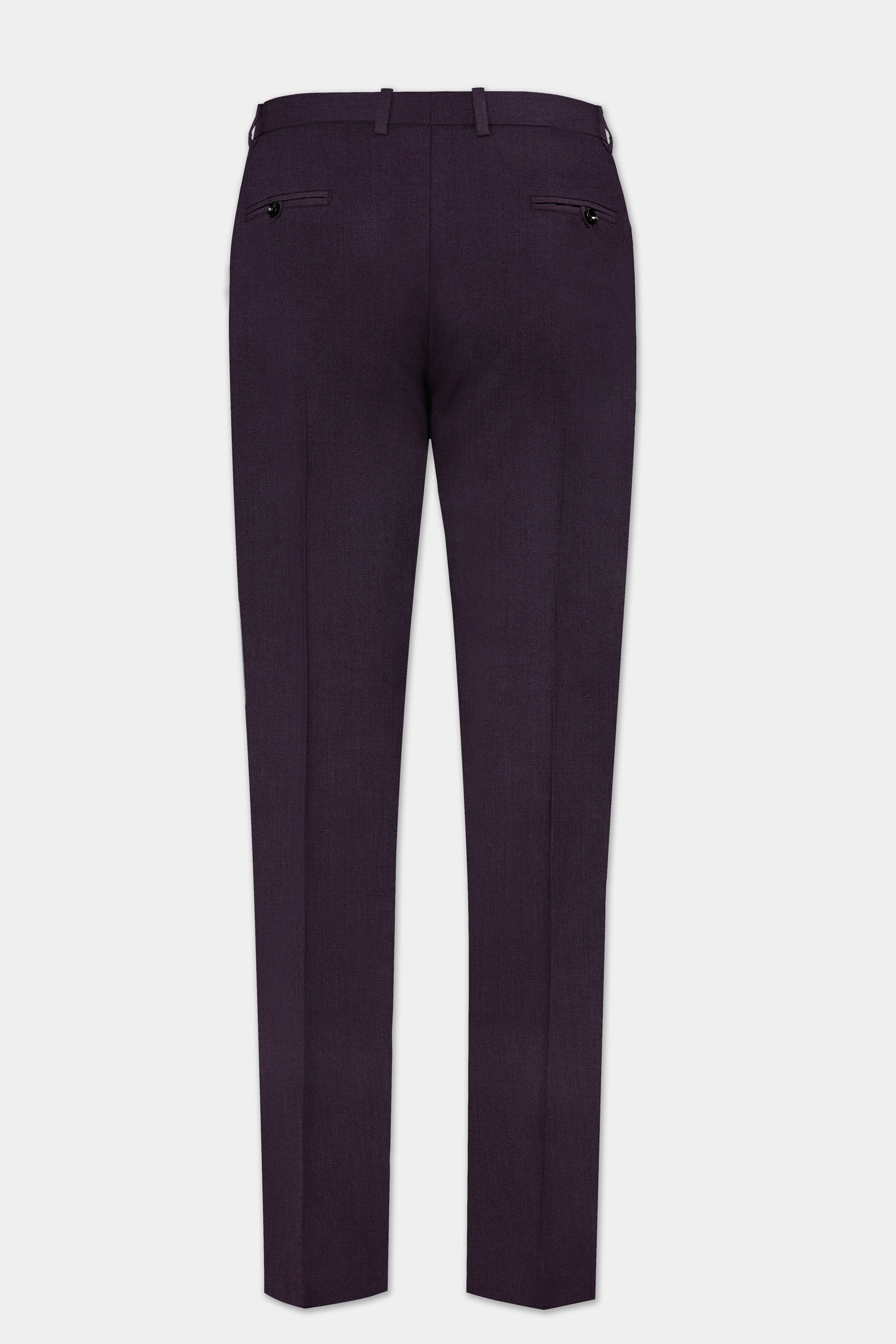 Gondola Purple Solid Wool Blend Tuxedo Suit