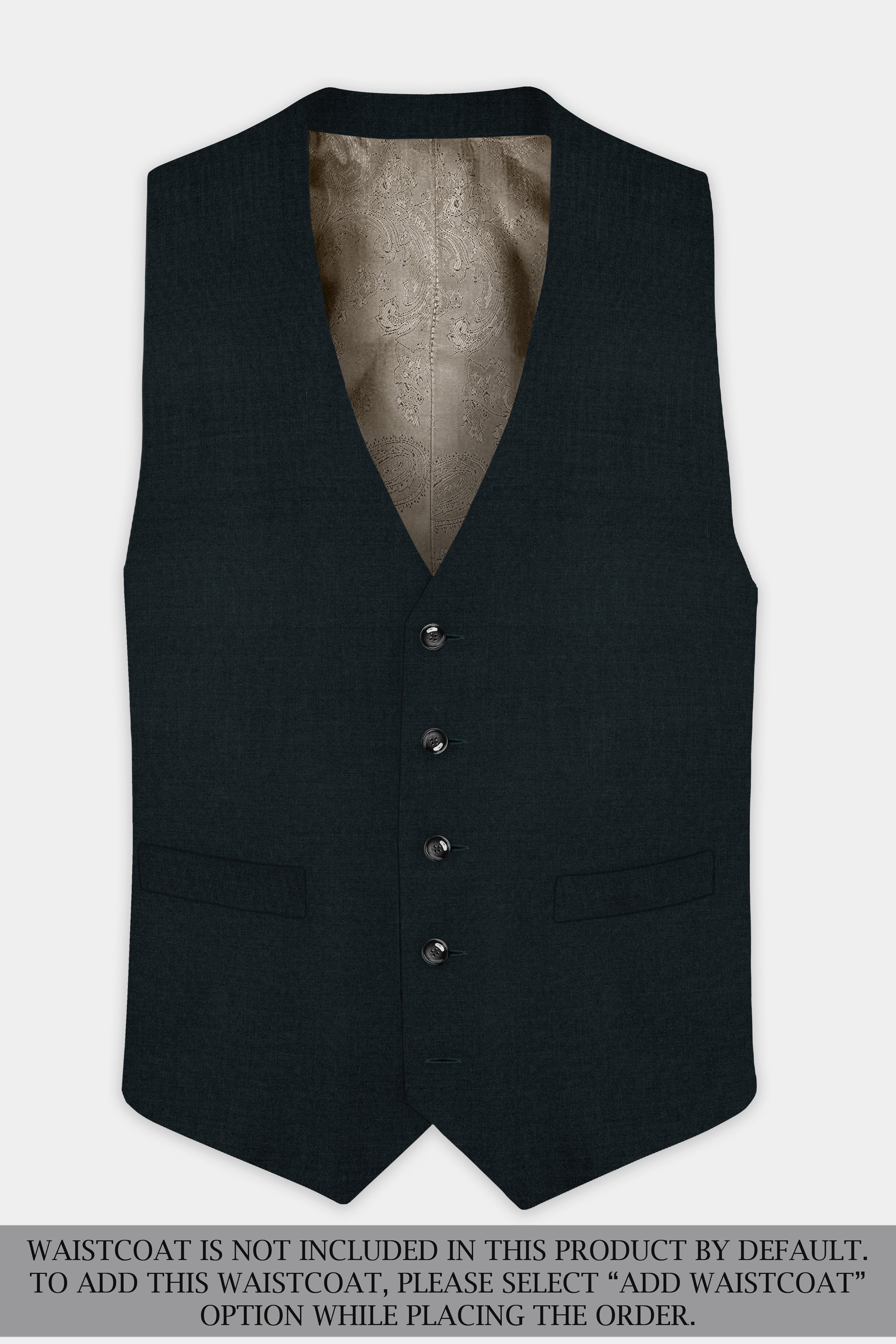 Racing Green Solid Wool Blend Double Breasted Suit