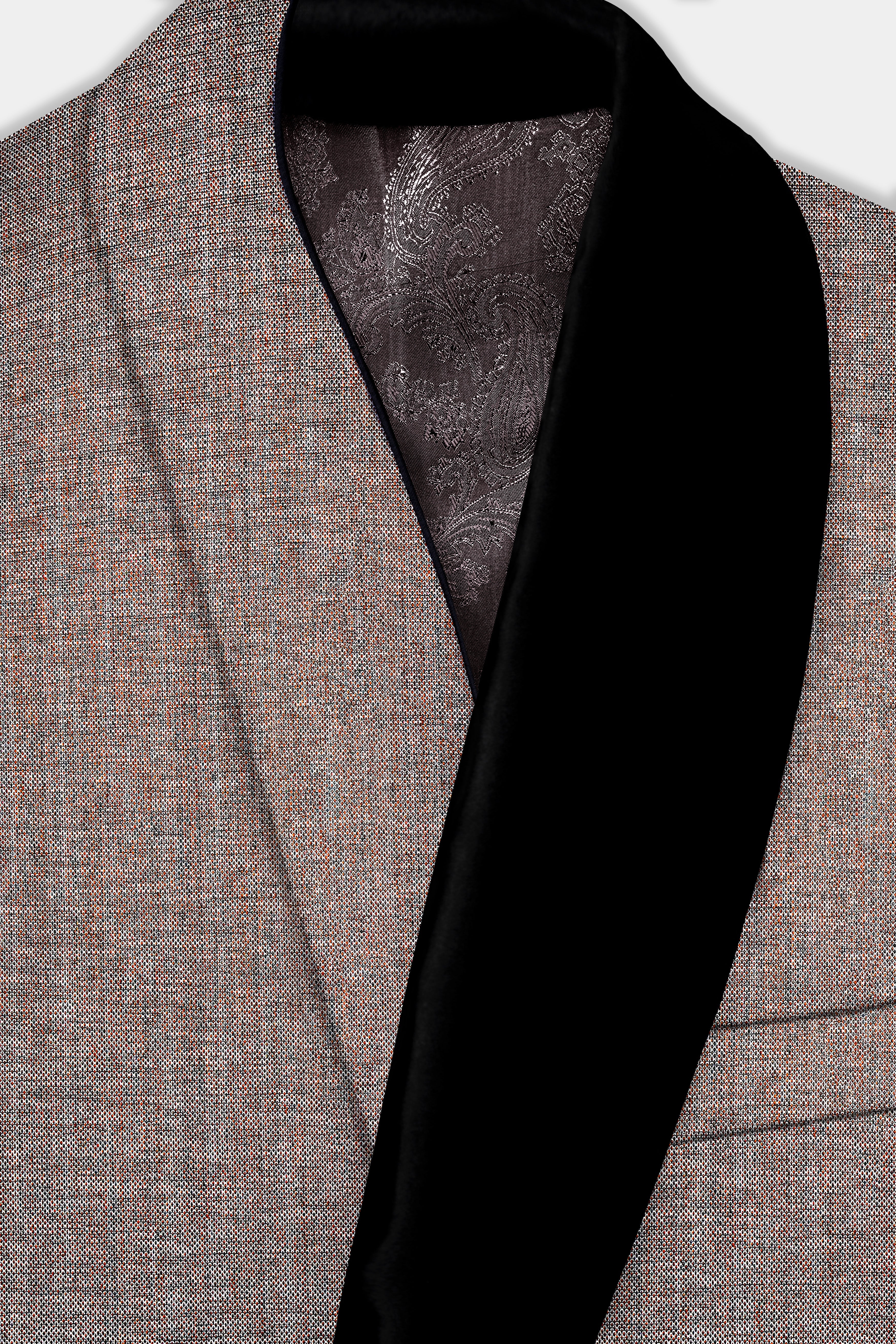 Ferra Brown Textured Tuxedo Suit