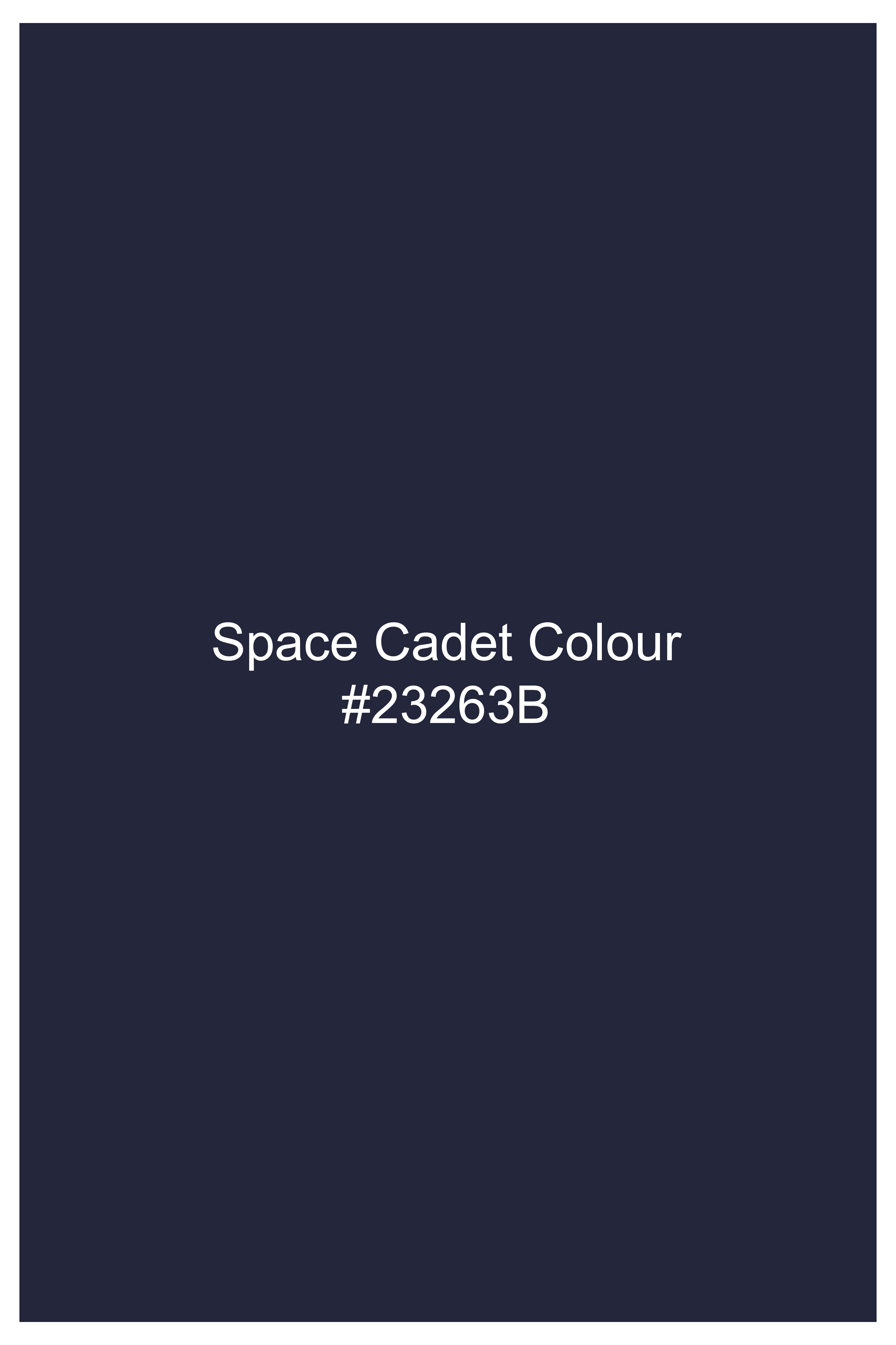 Space Cadet Blue Solid Wool Blend Double Breasted Suit