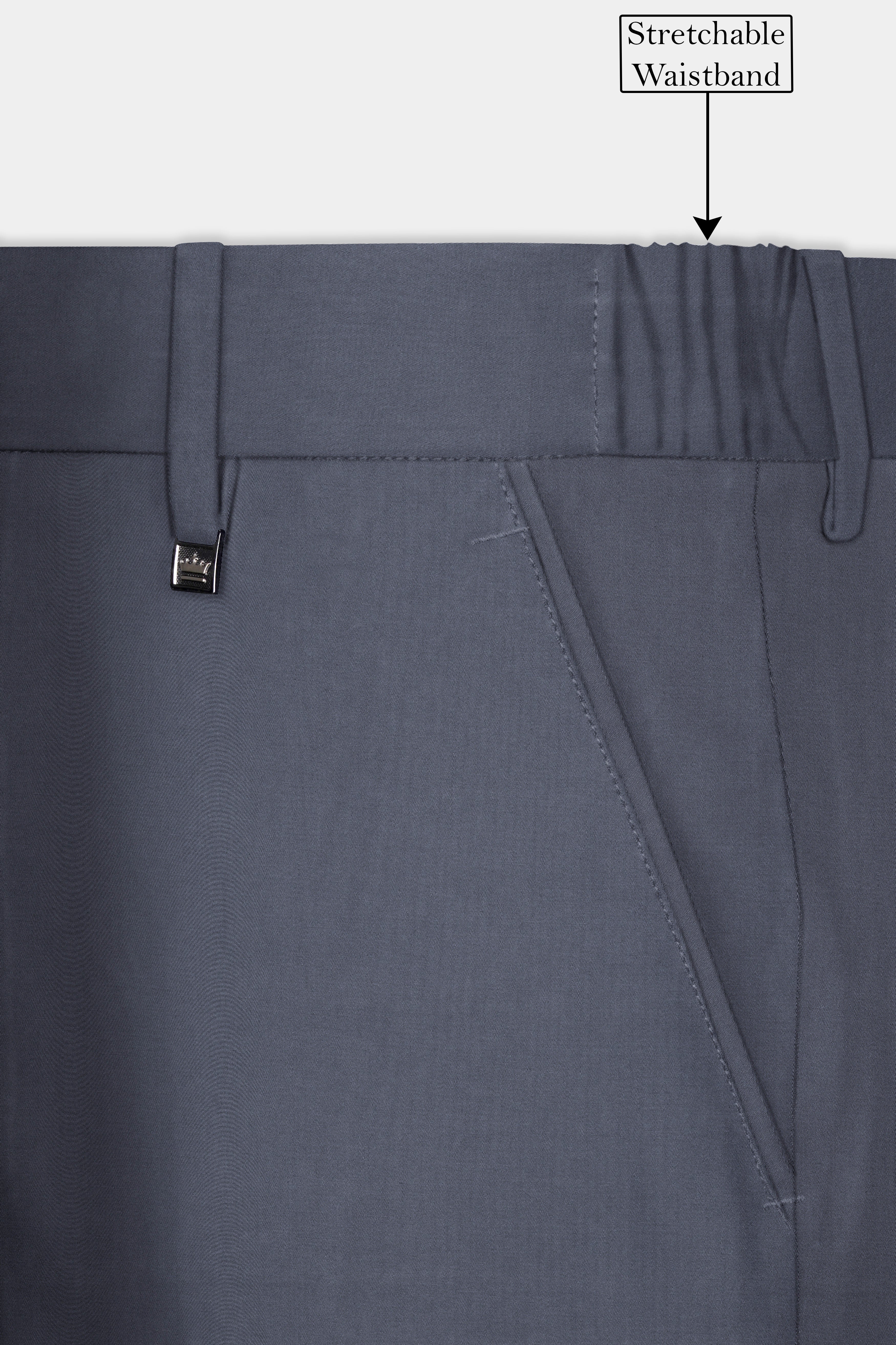 Iridium Gray Textured Cotton Single Breasted Suit