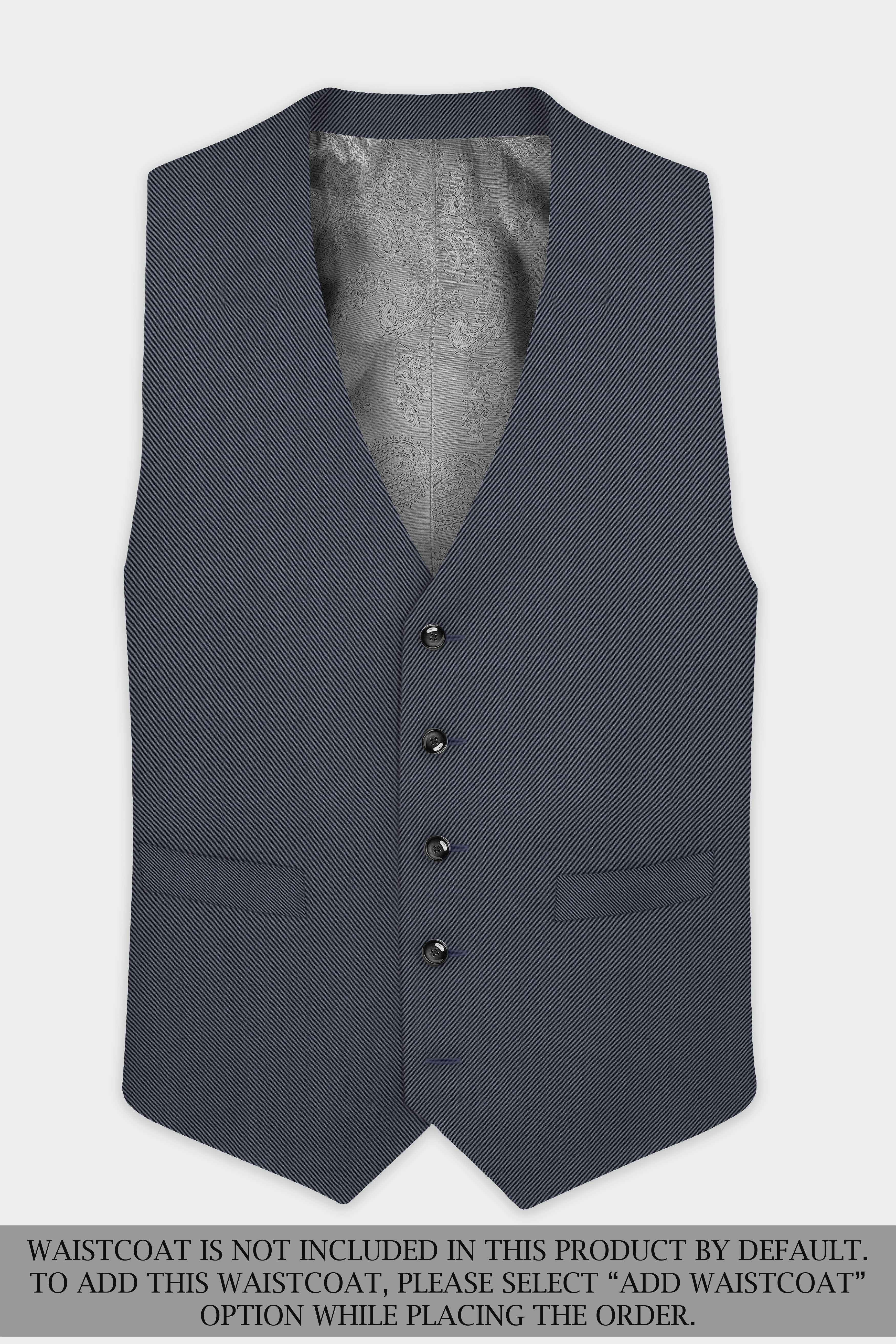 Iridium Gray Textured Cotton Single Breasted Suit