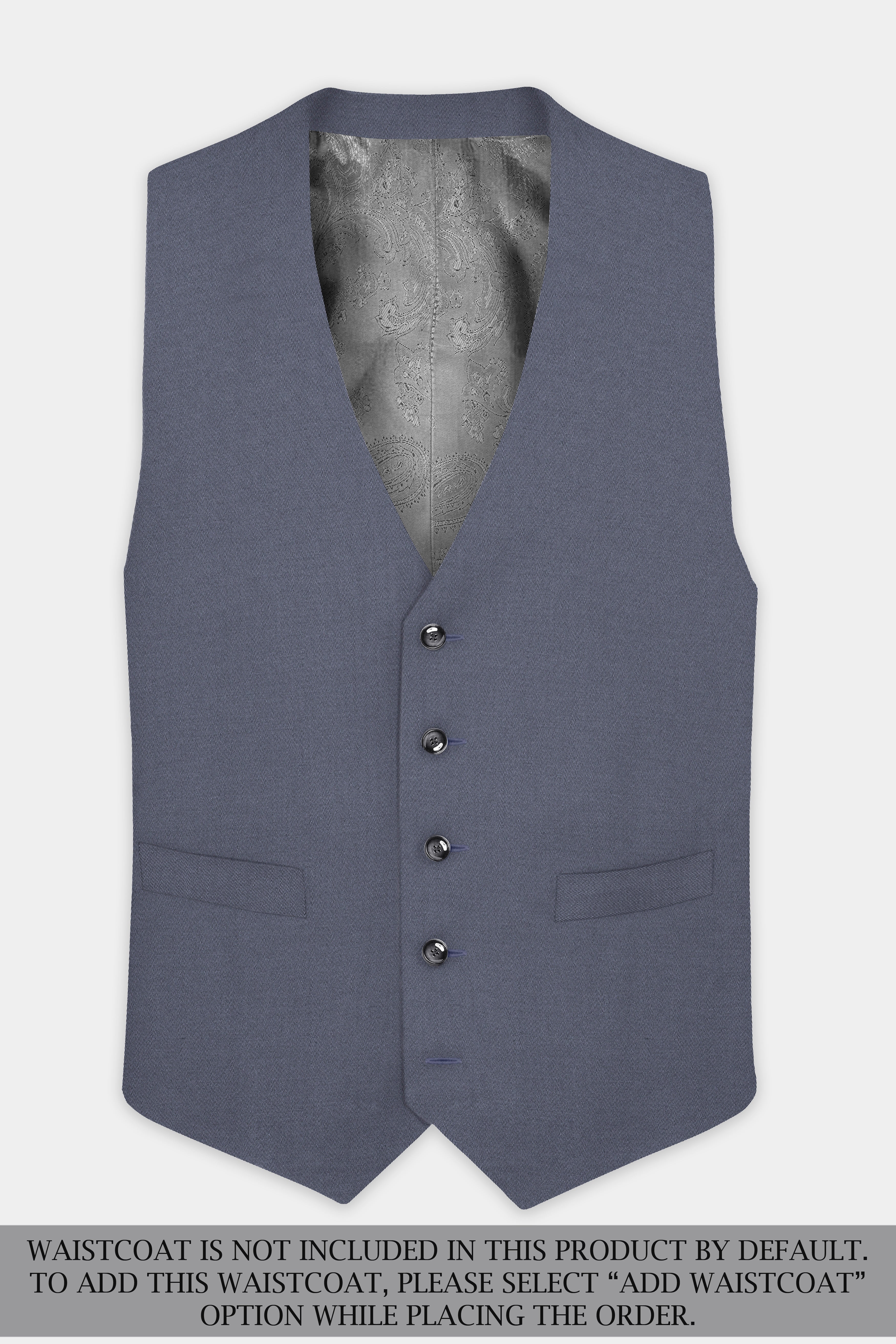 Iridium Gray Textured Cotton Single Breasted Suit