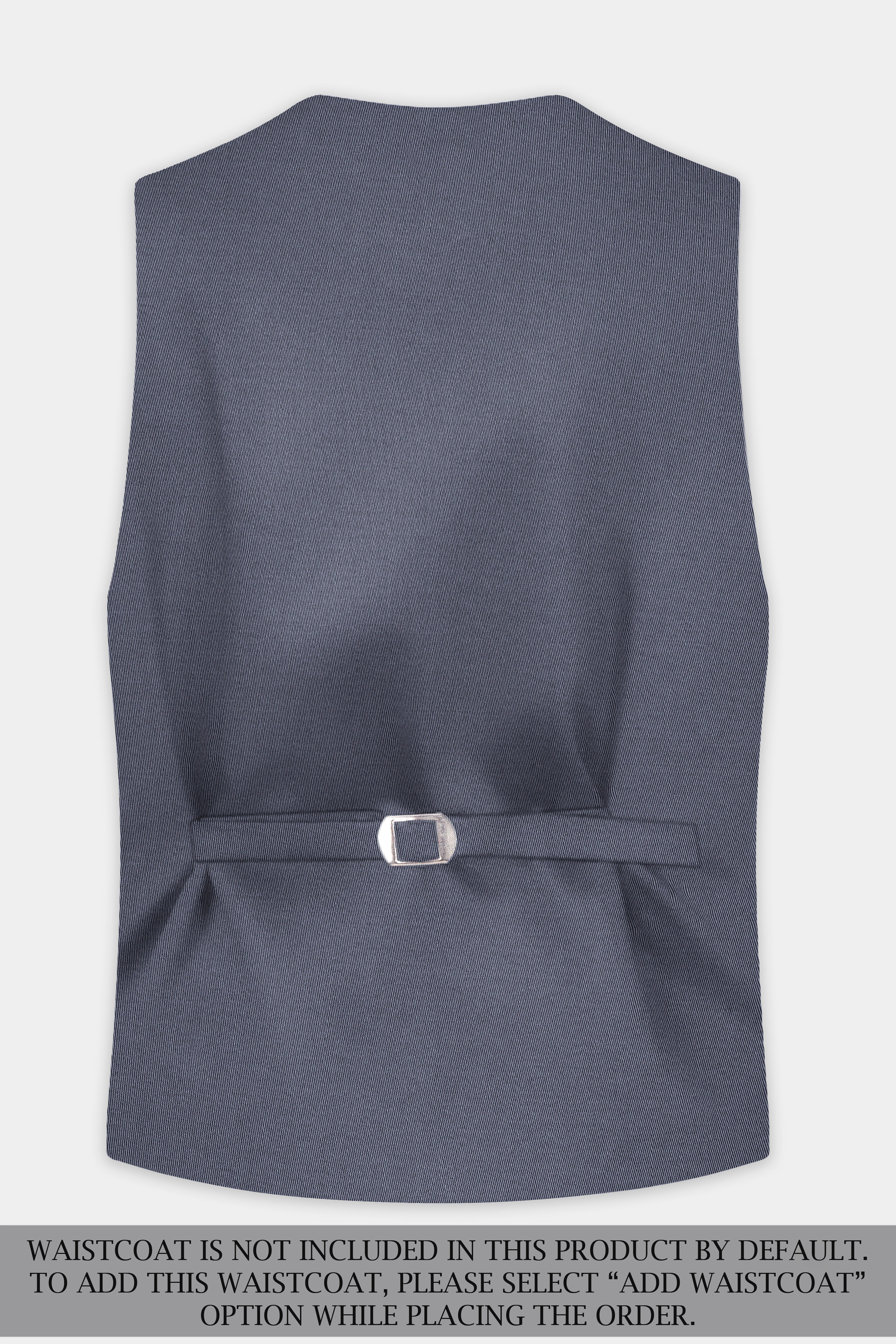Iridium Gray Textured Cotton Single Breasted Suit