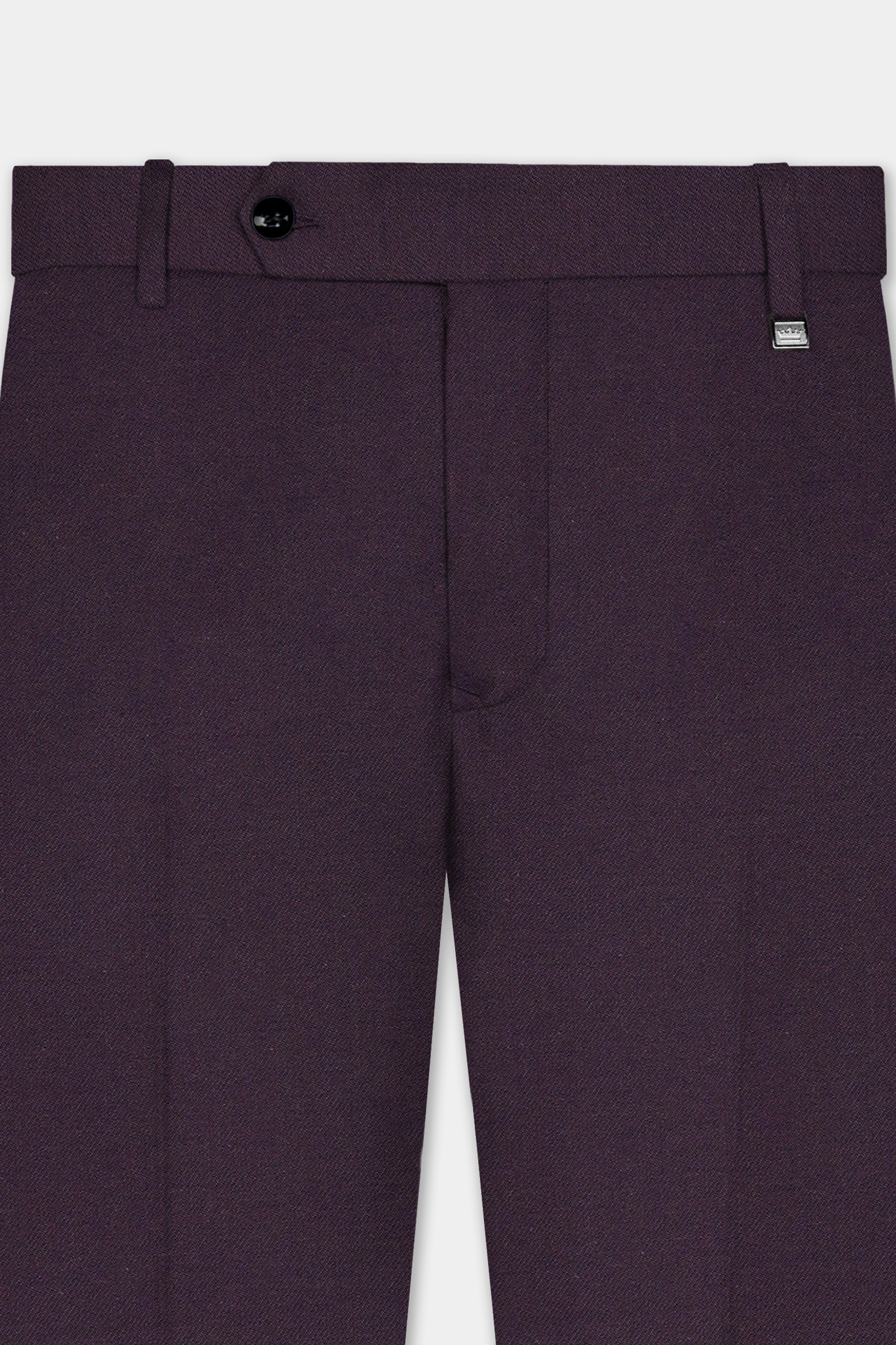 Eminence Purple Solid Wool Blend Double Breasted Suit