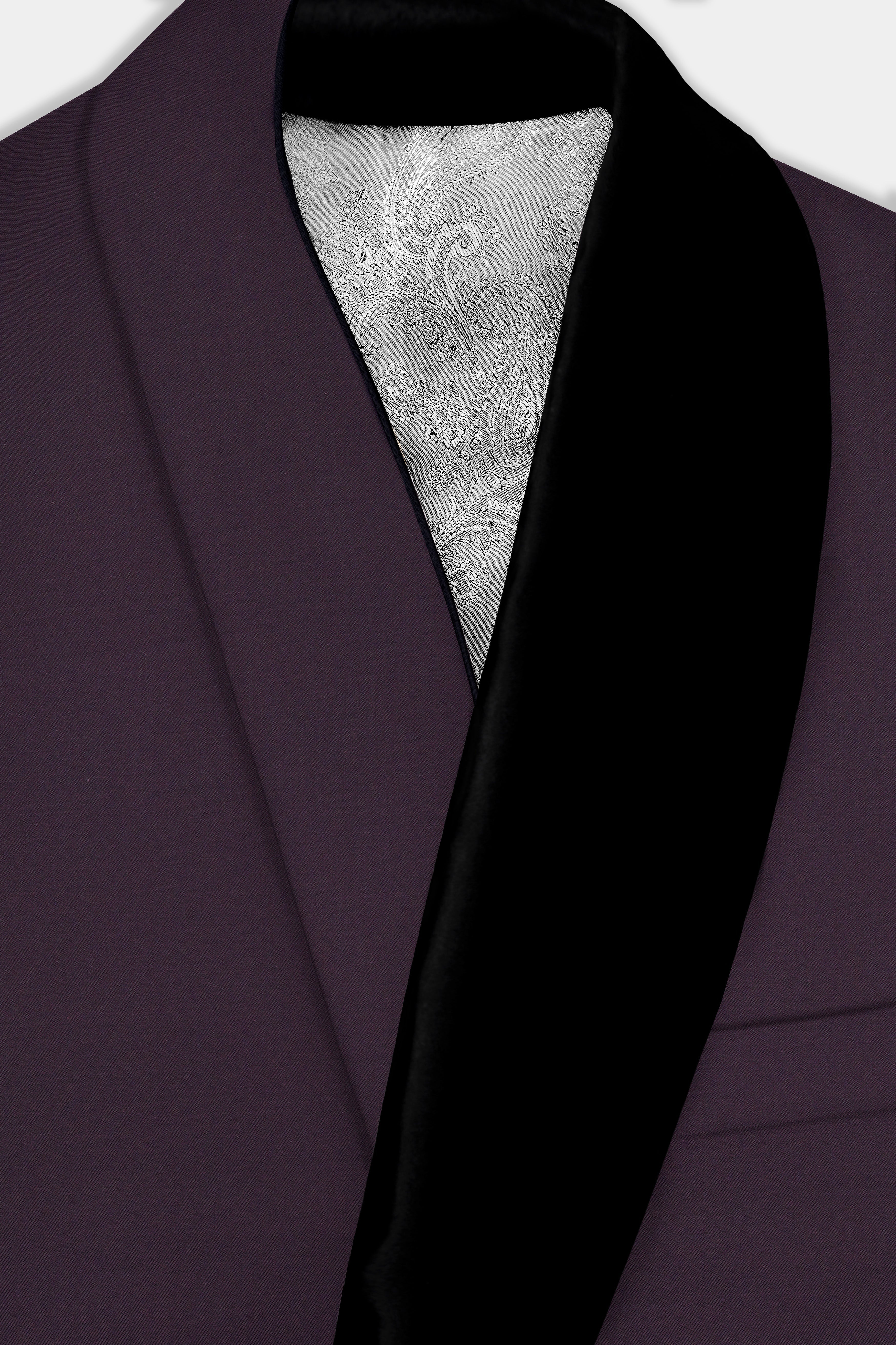 Eminence Purple Solid Wool Blend Tuxedo Suit