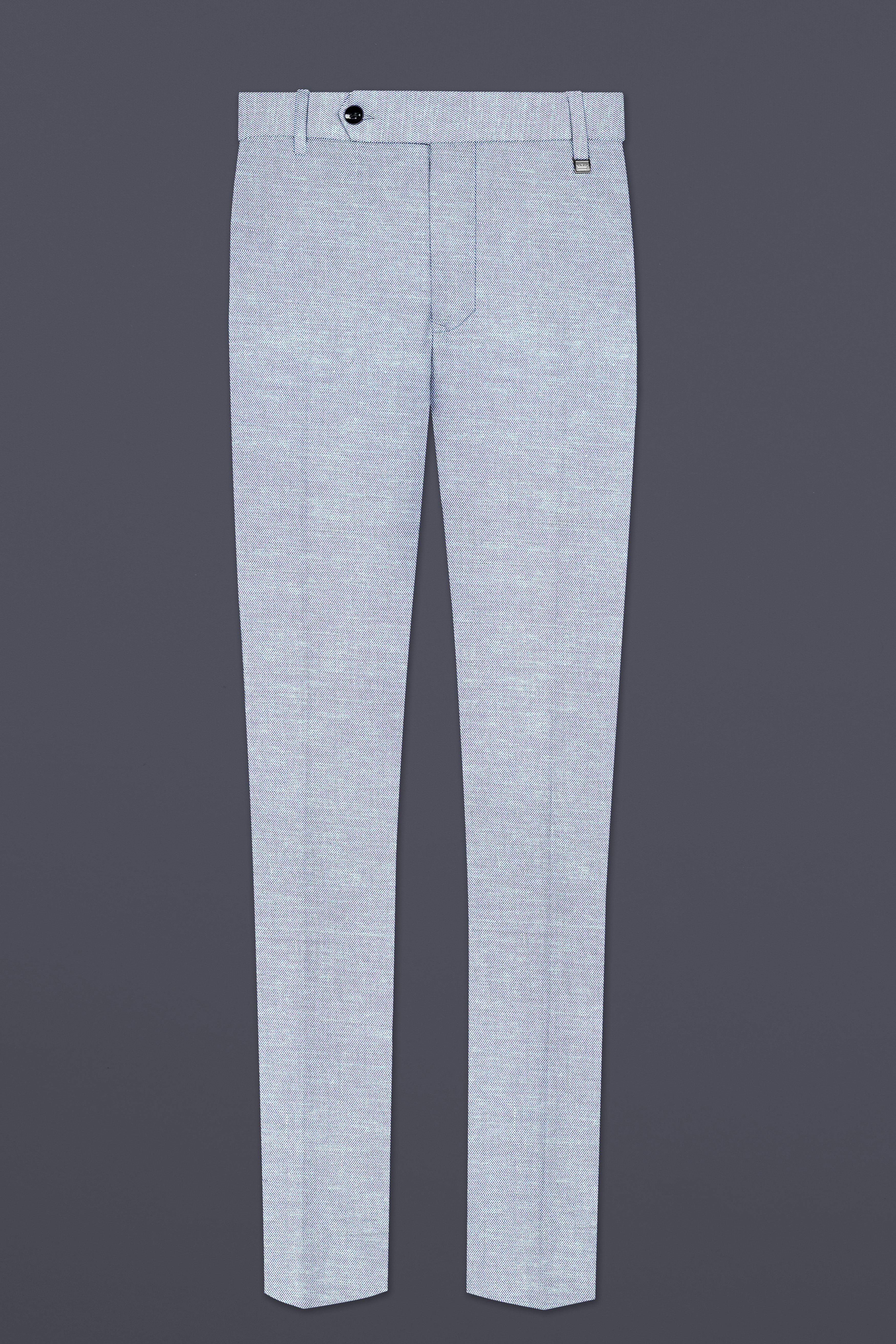 Carolina Blue Textured Cotton Single Breasted Designer Suit