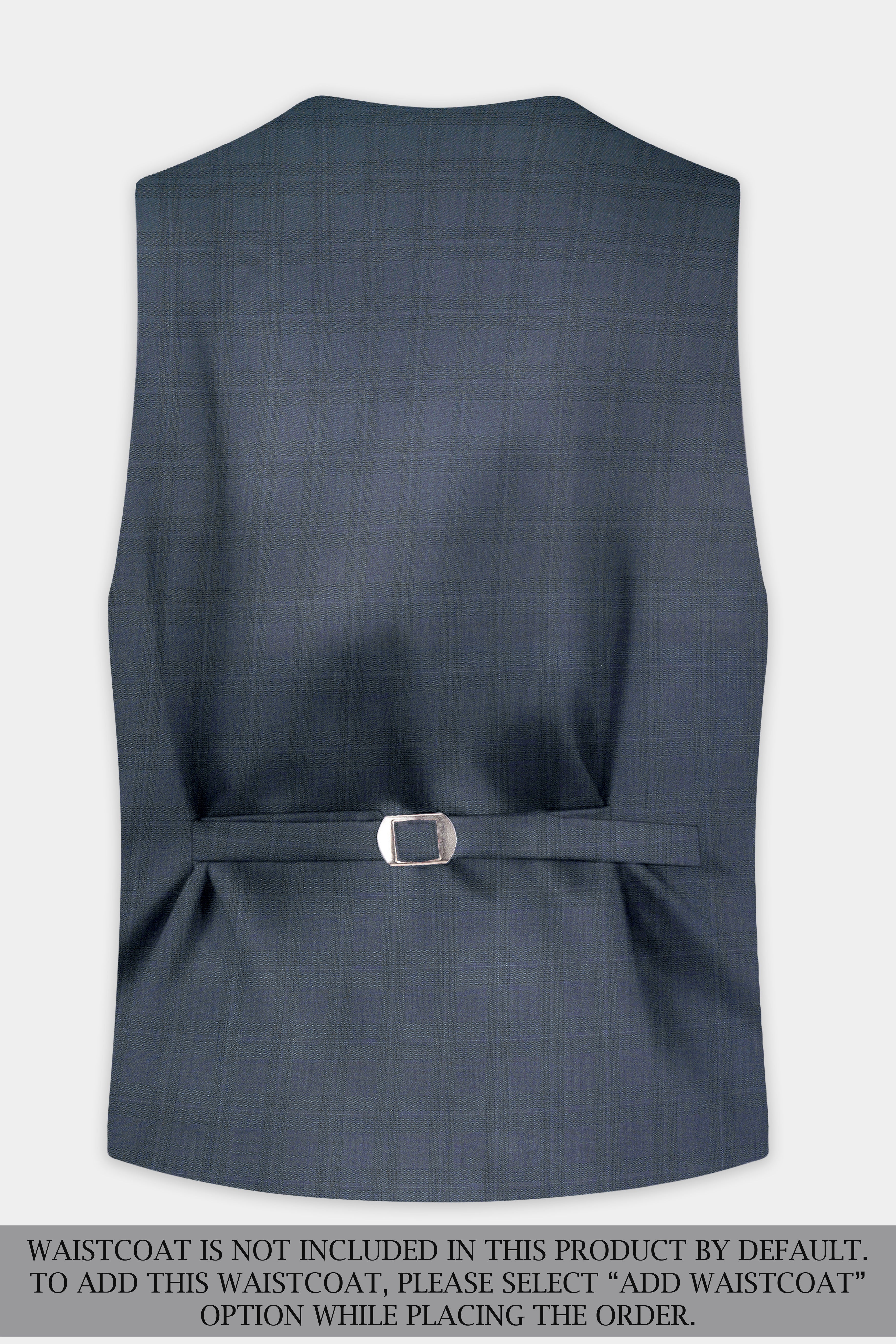 Space Green Textured Wool Blend Double Breasted Suit