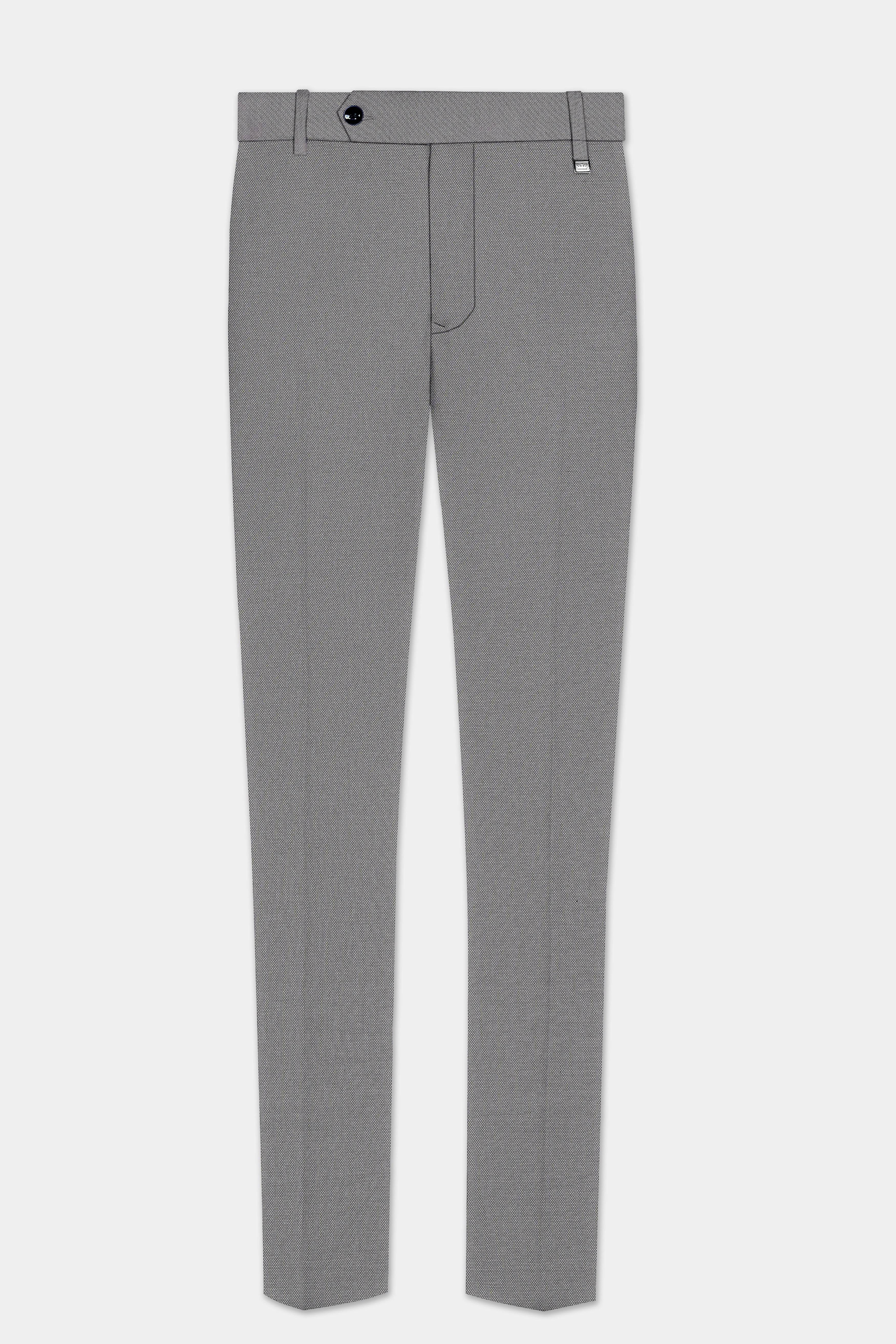 Vampire Gray Textured Wool Blend Single Breasted Suit