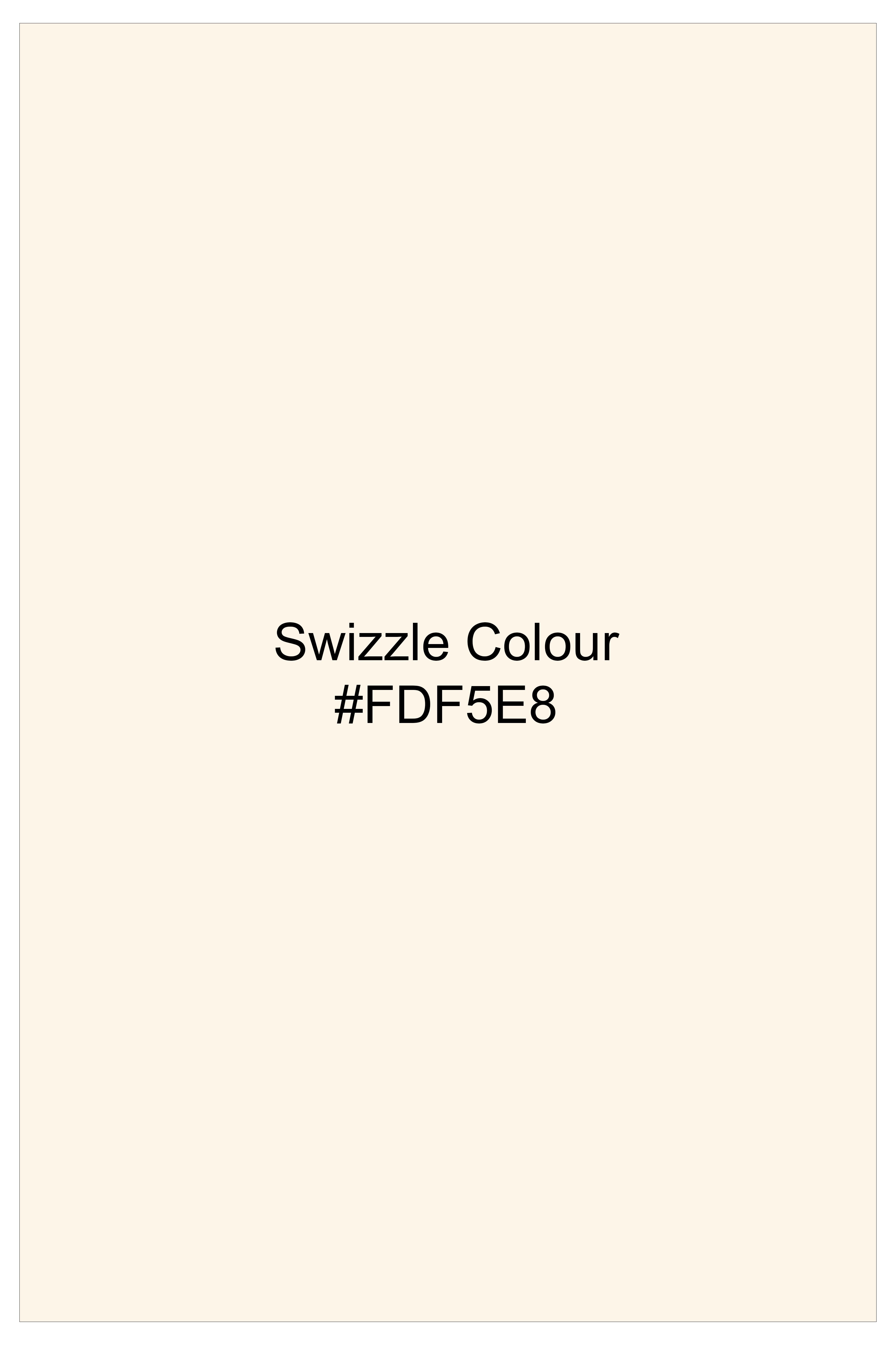 Swizzle Cream Solid Cotton Belt Closure Designer Suit