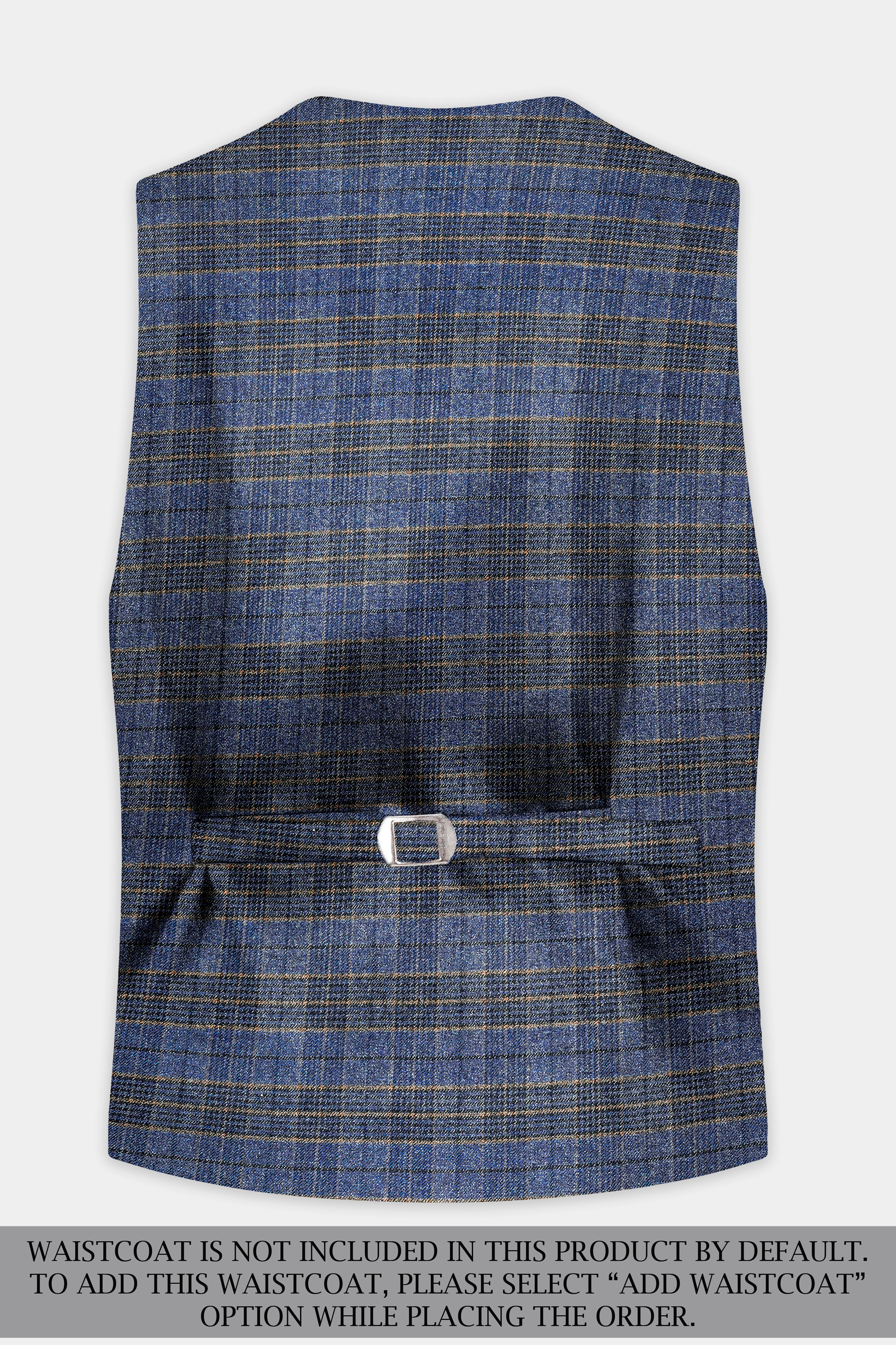 Dianne Blue Plaid Wool Blend Double Breasted Suit