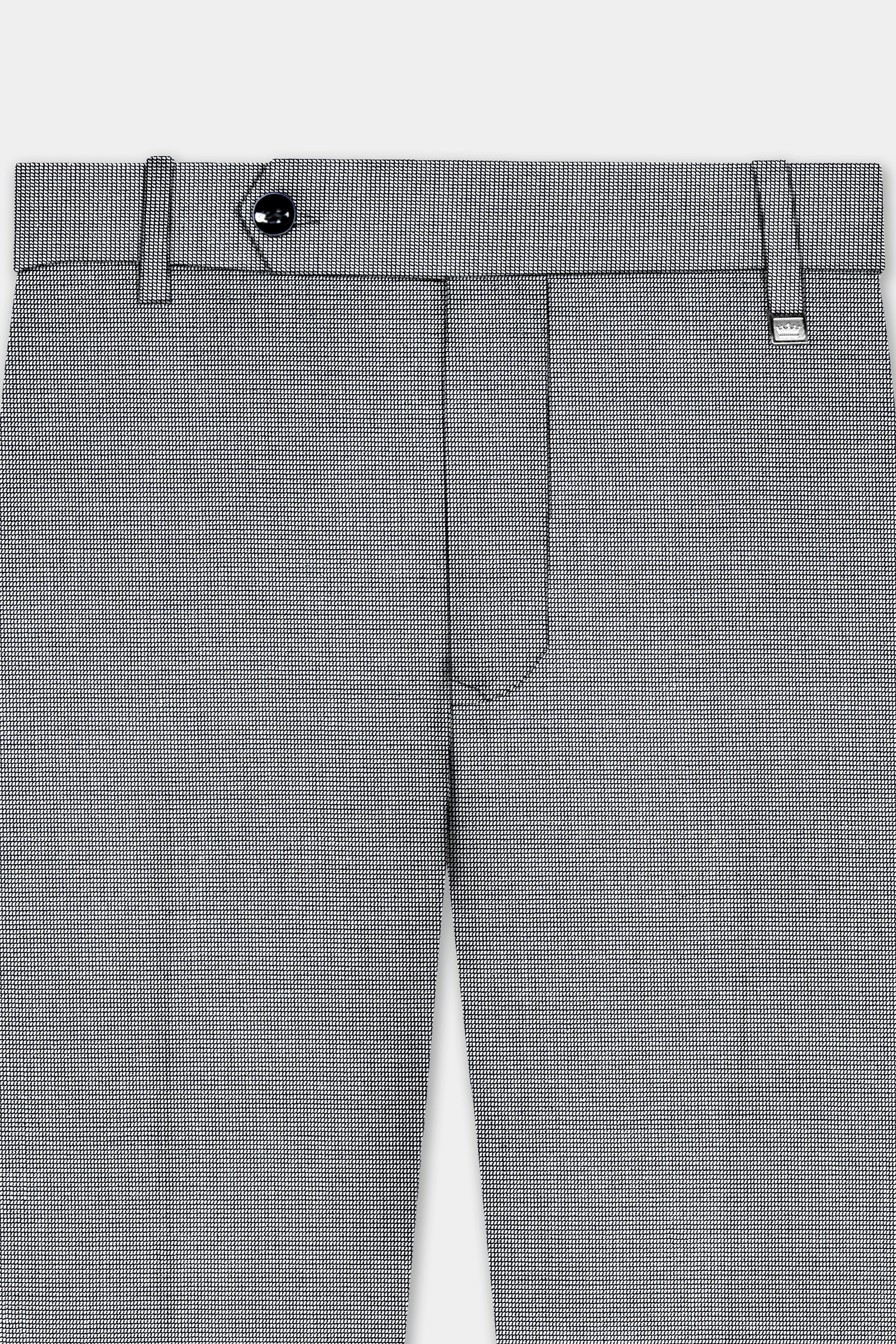 Boulder Gray Textured Wool Blend Single Breasted Suit