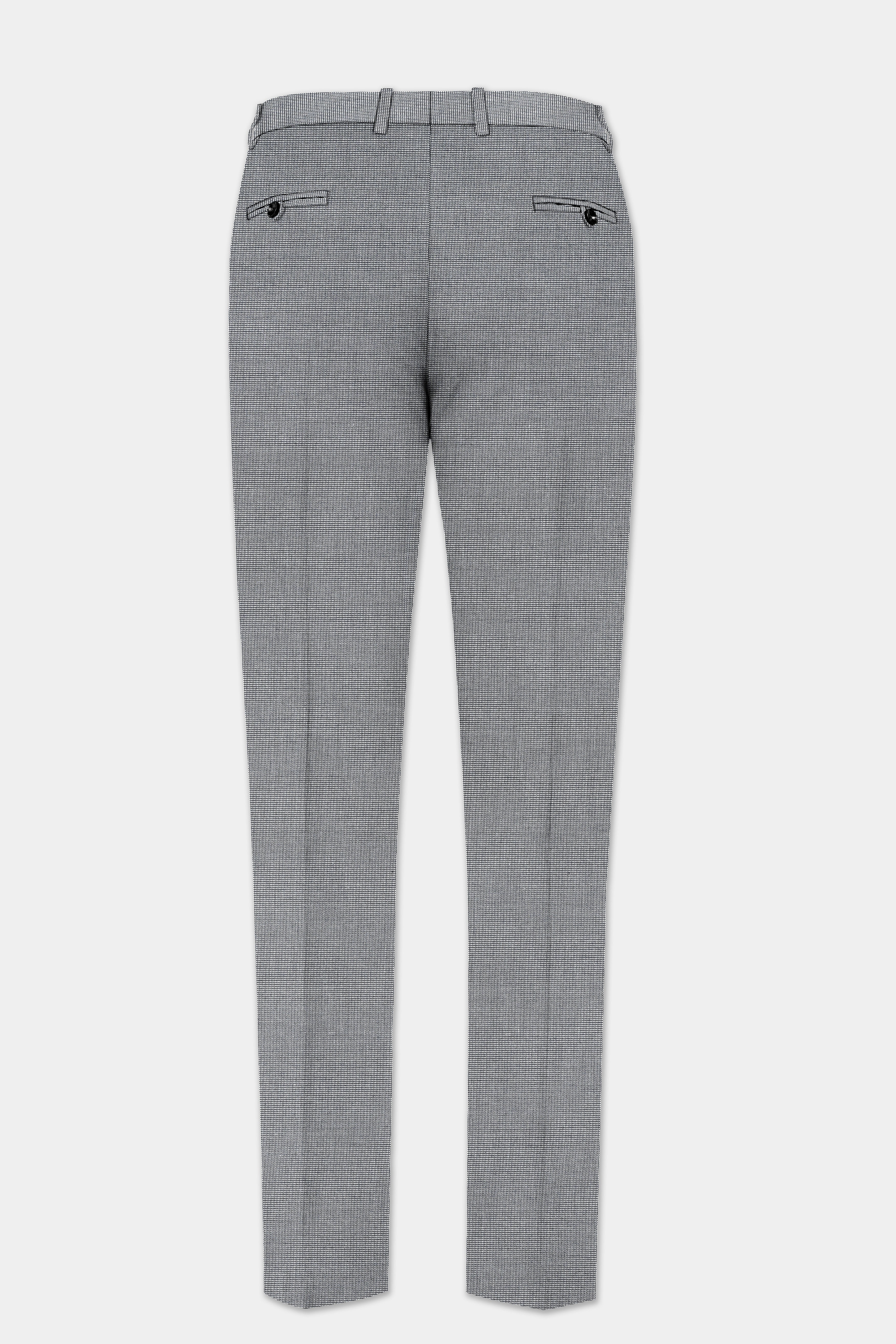 Boulder Gray Textured Wool Blend Single Breasted Suit