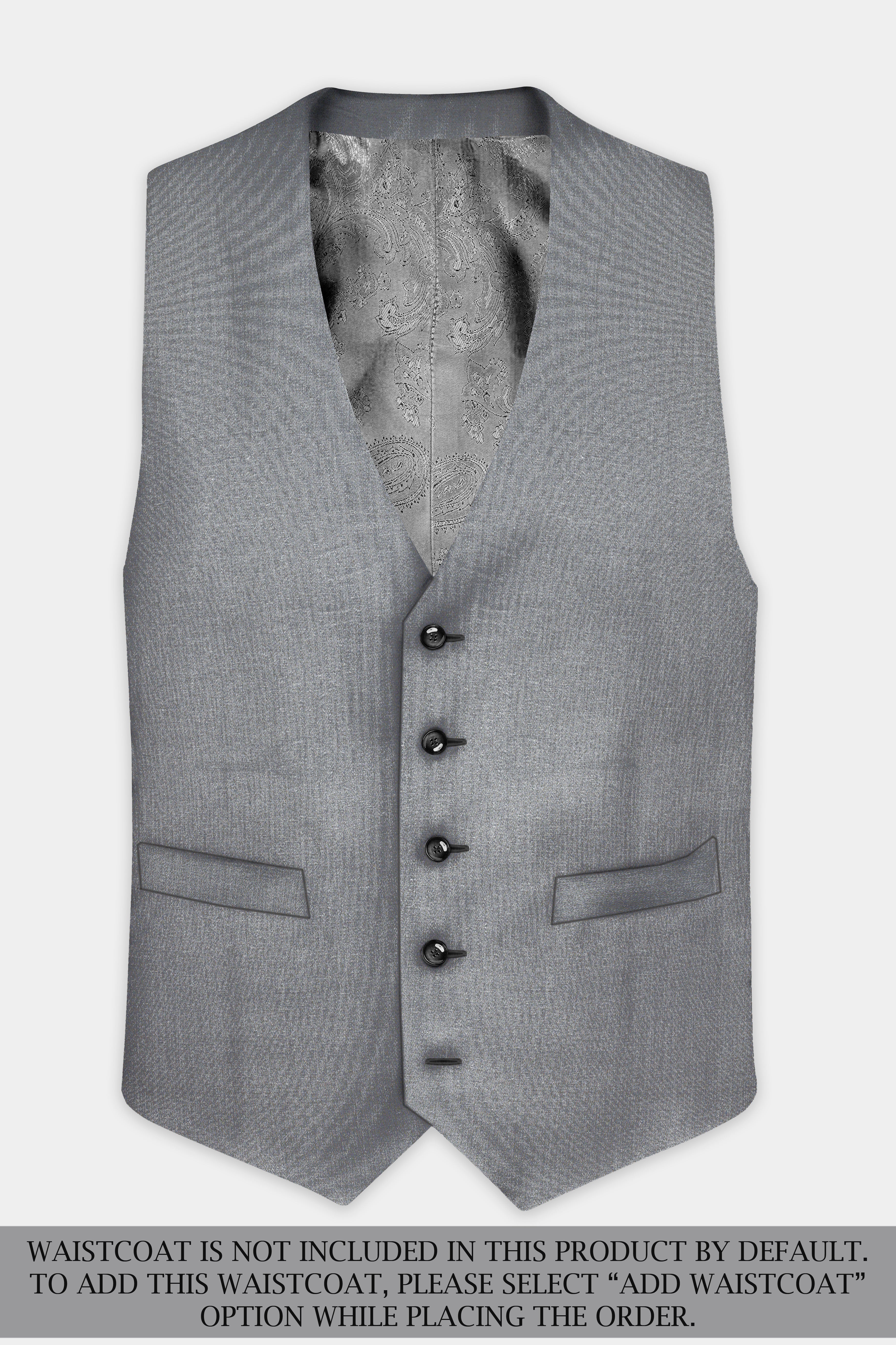 Venus Gray Solid Cotton Belt Closure Designer Suit