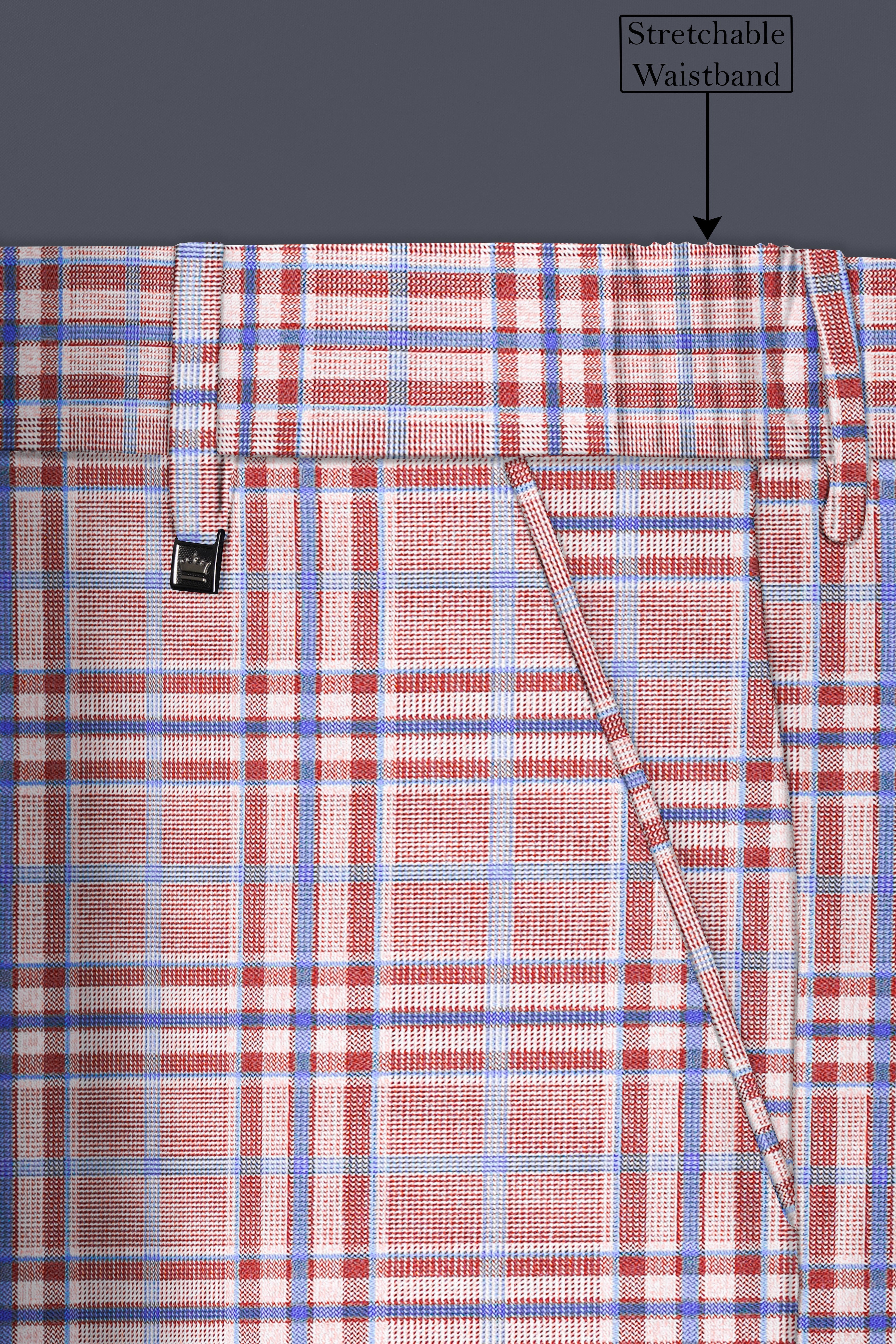 Turkish Rose Pink And Wild Blue Plaid Wool Rich Single Breasted Suit