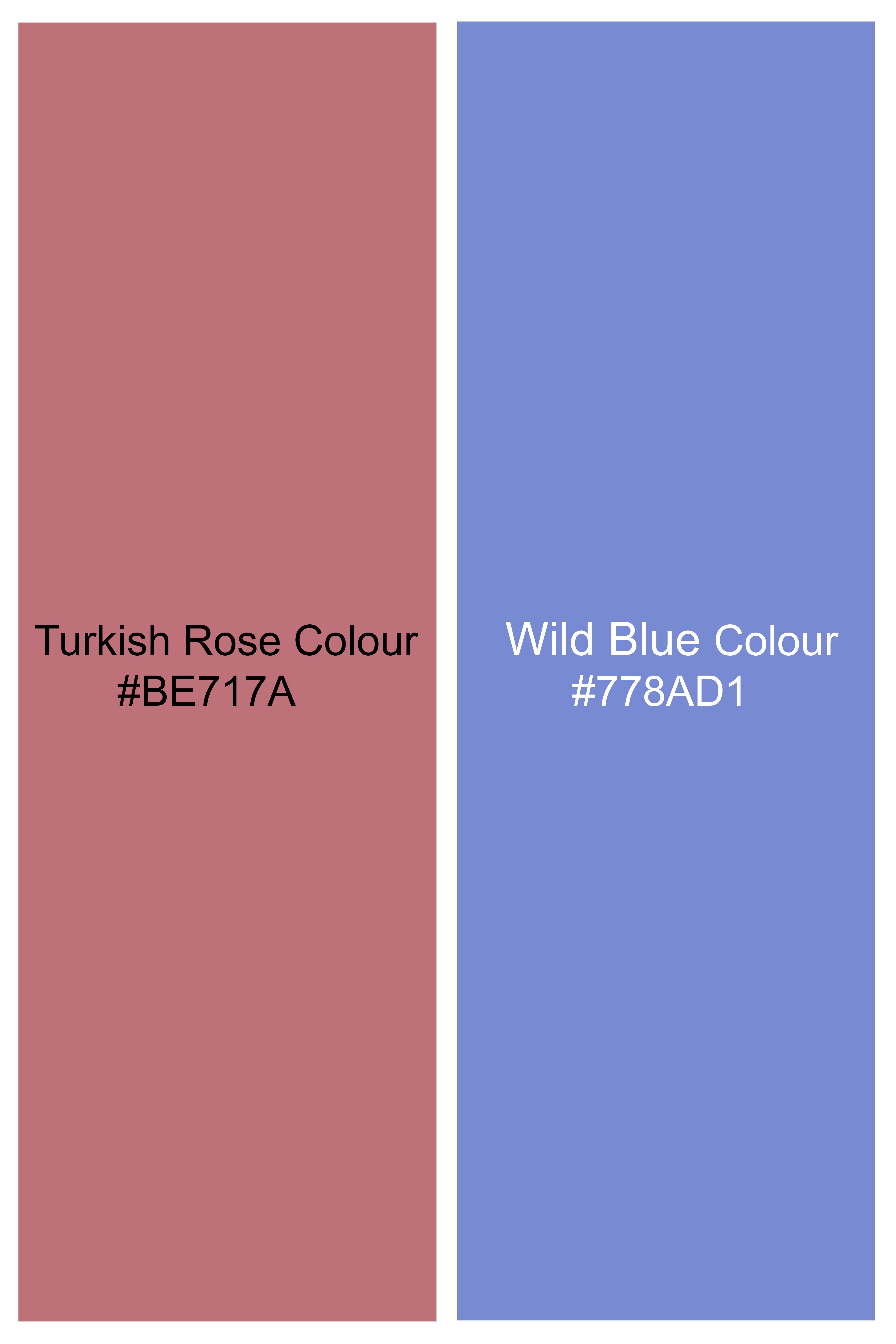 Turkish Rose Pink And Wild Blue Plaid Wool Rich Single Breasted Suit