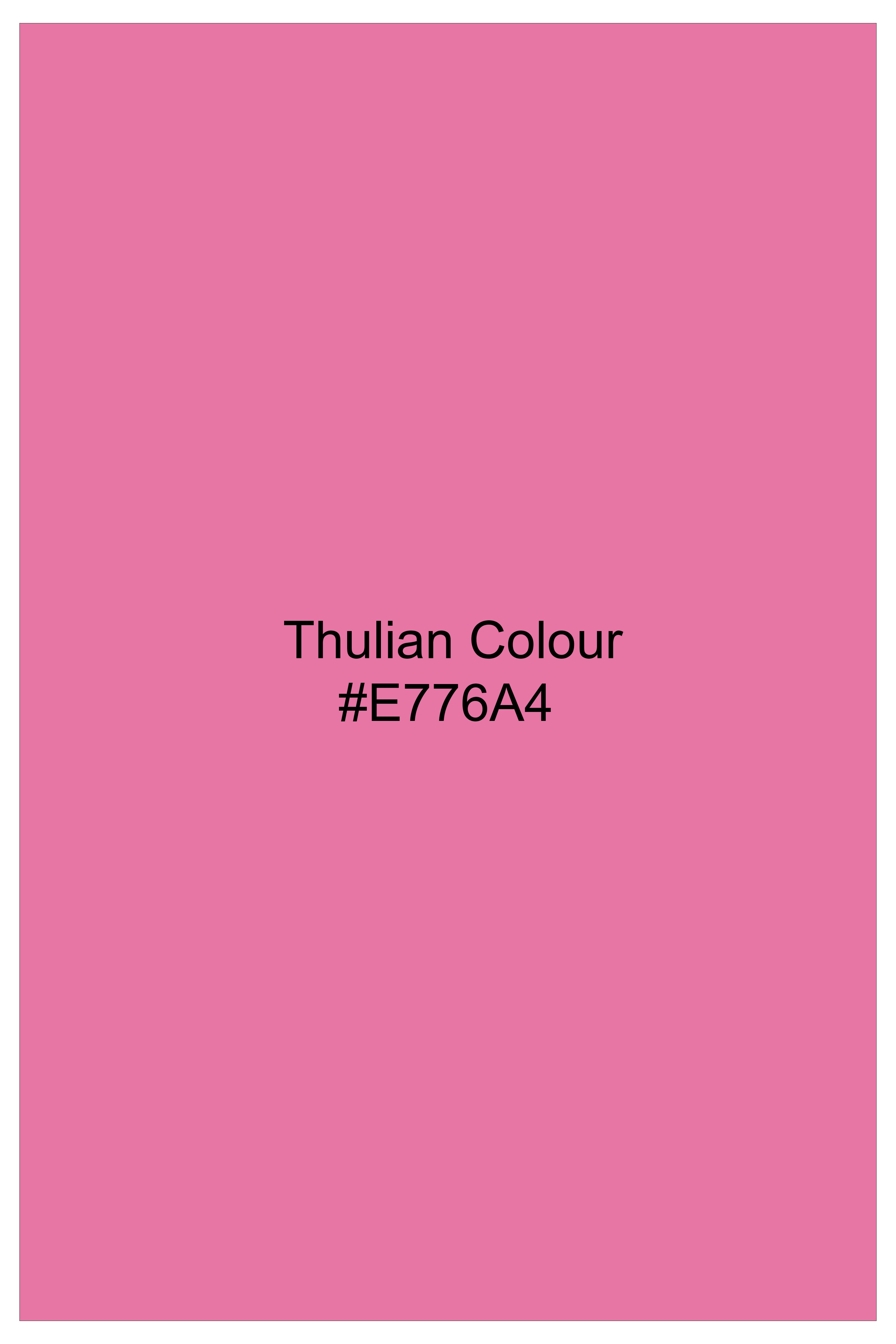 Thulian Pink Prints Cotton Single Breasted Sports Suit