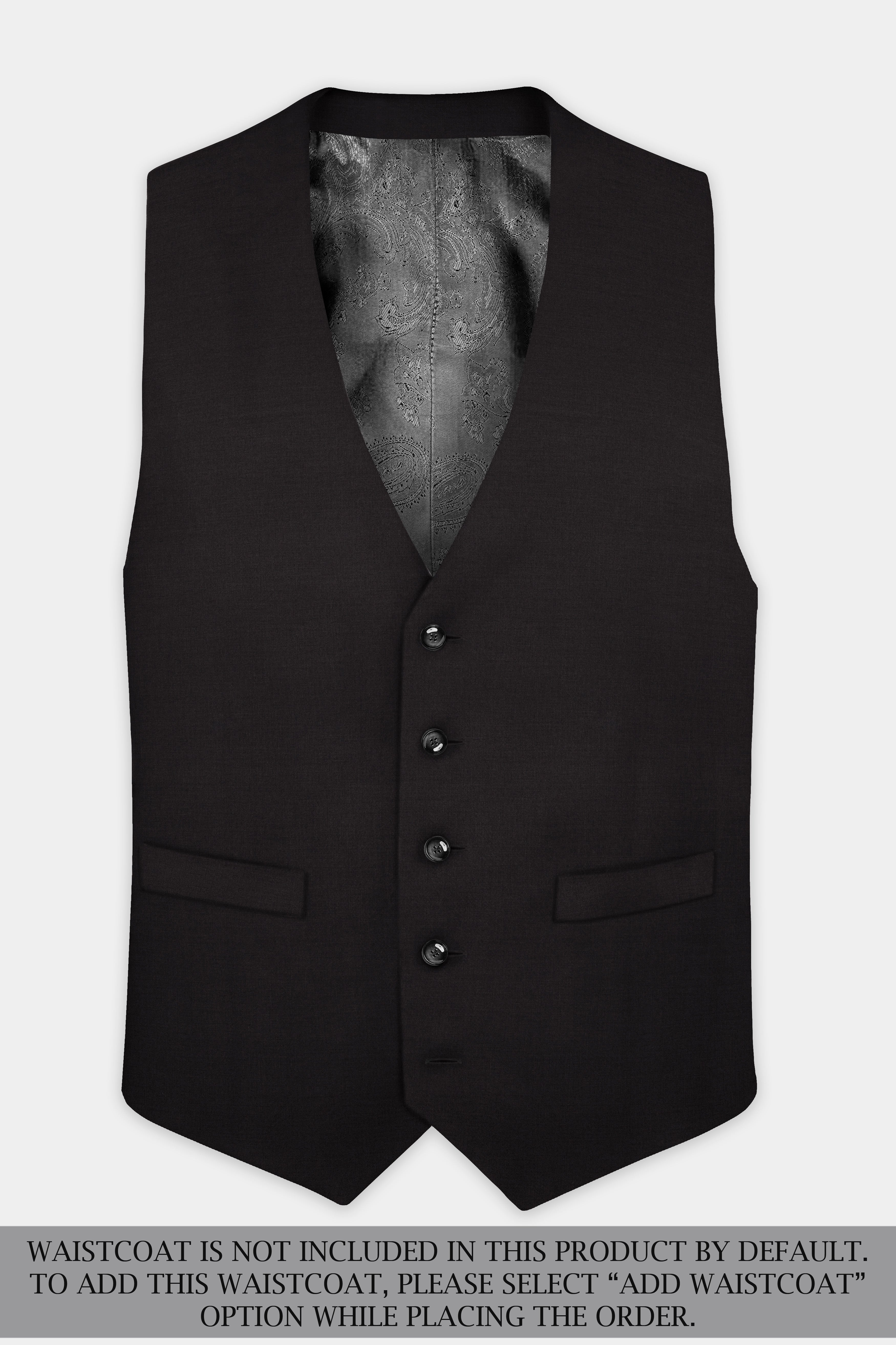 Zeus Brown Solid Wool Rich Double Breasted Suit