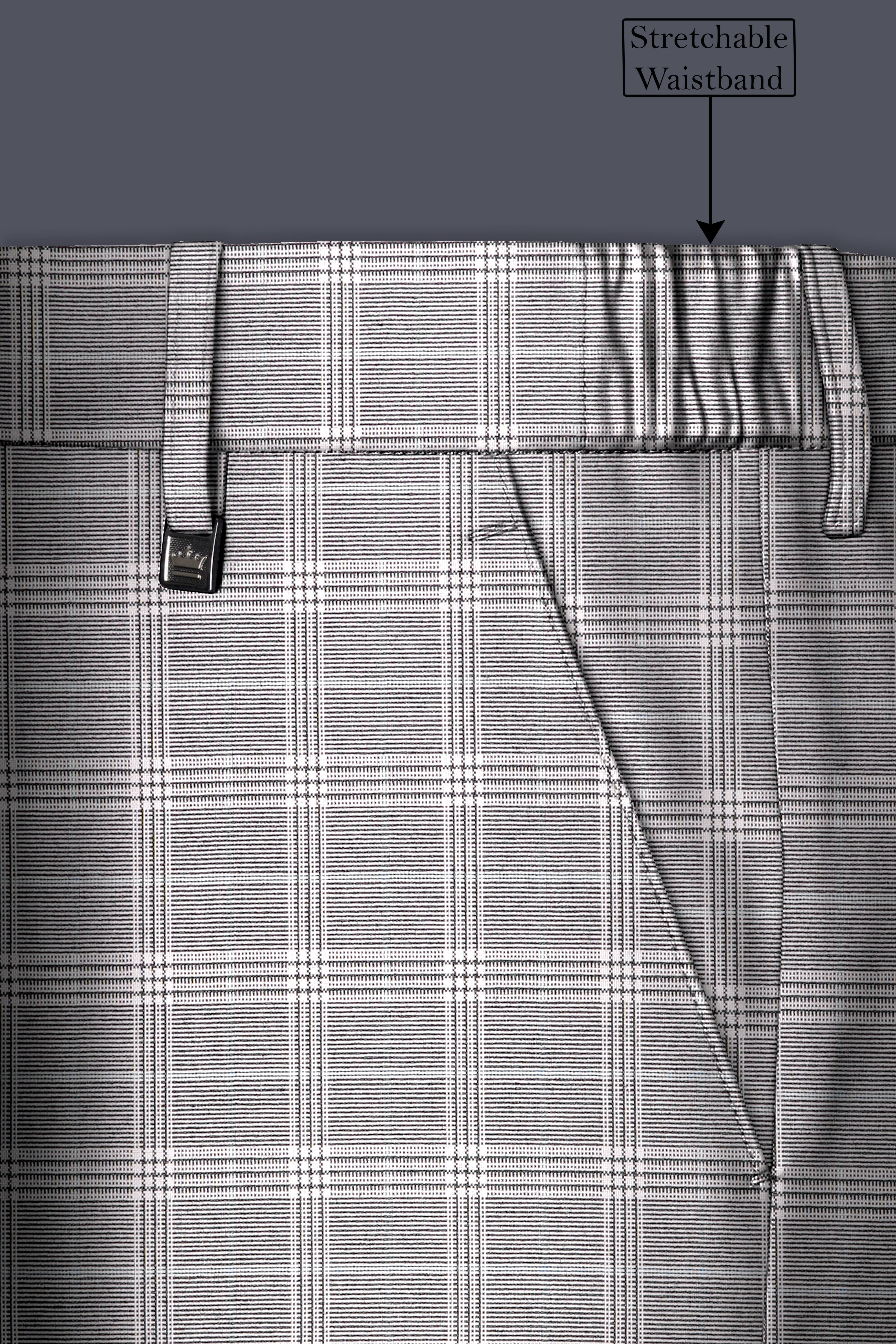 Monsoon Gray Plaid Wool Rich Double Breasted Suit