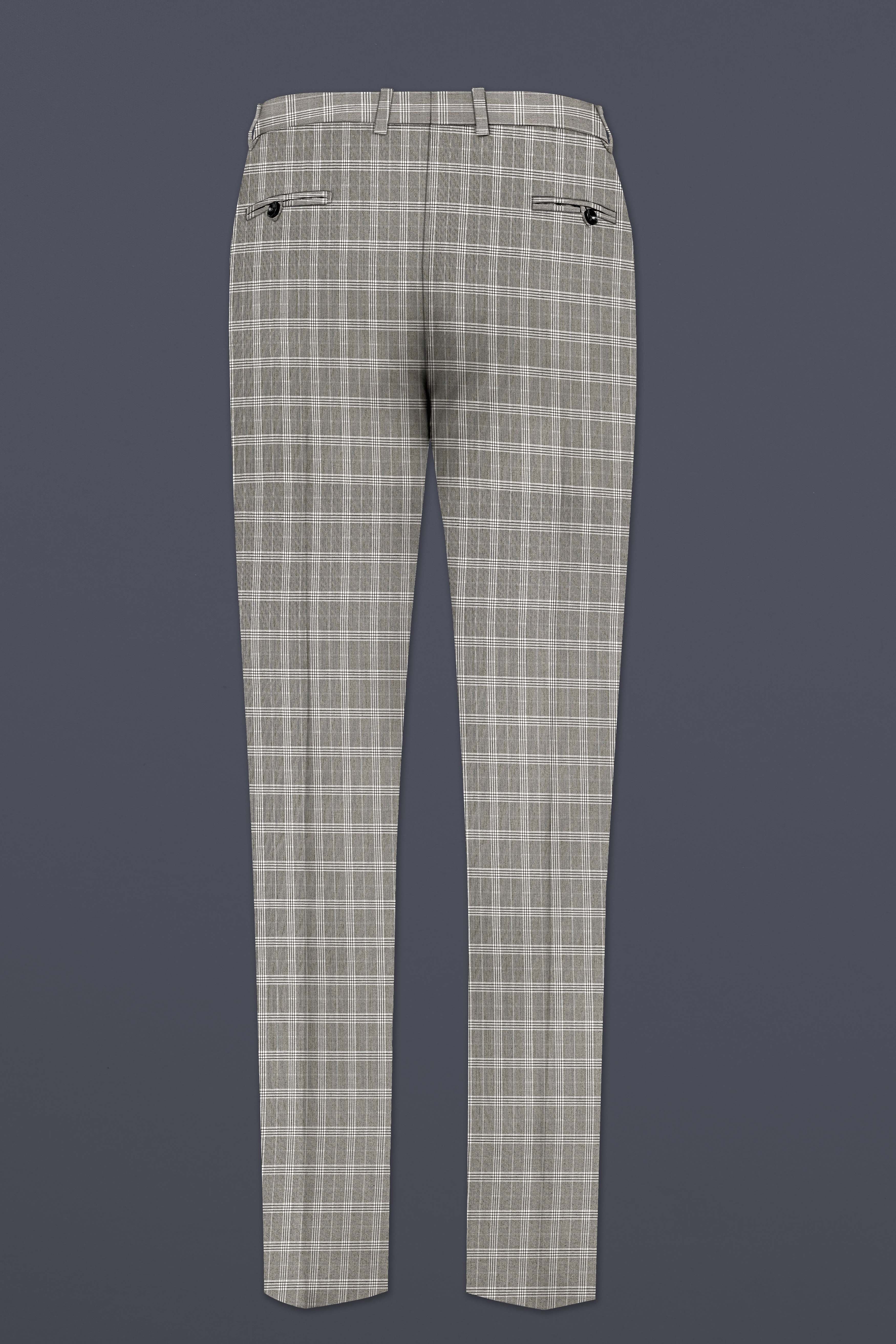 Venus Gray Plaid Wool Rich Double Breasted Suit