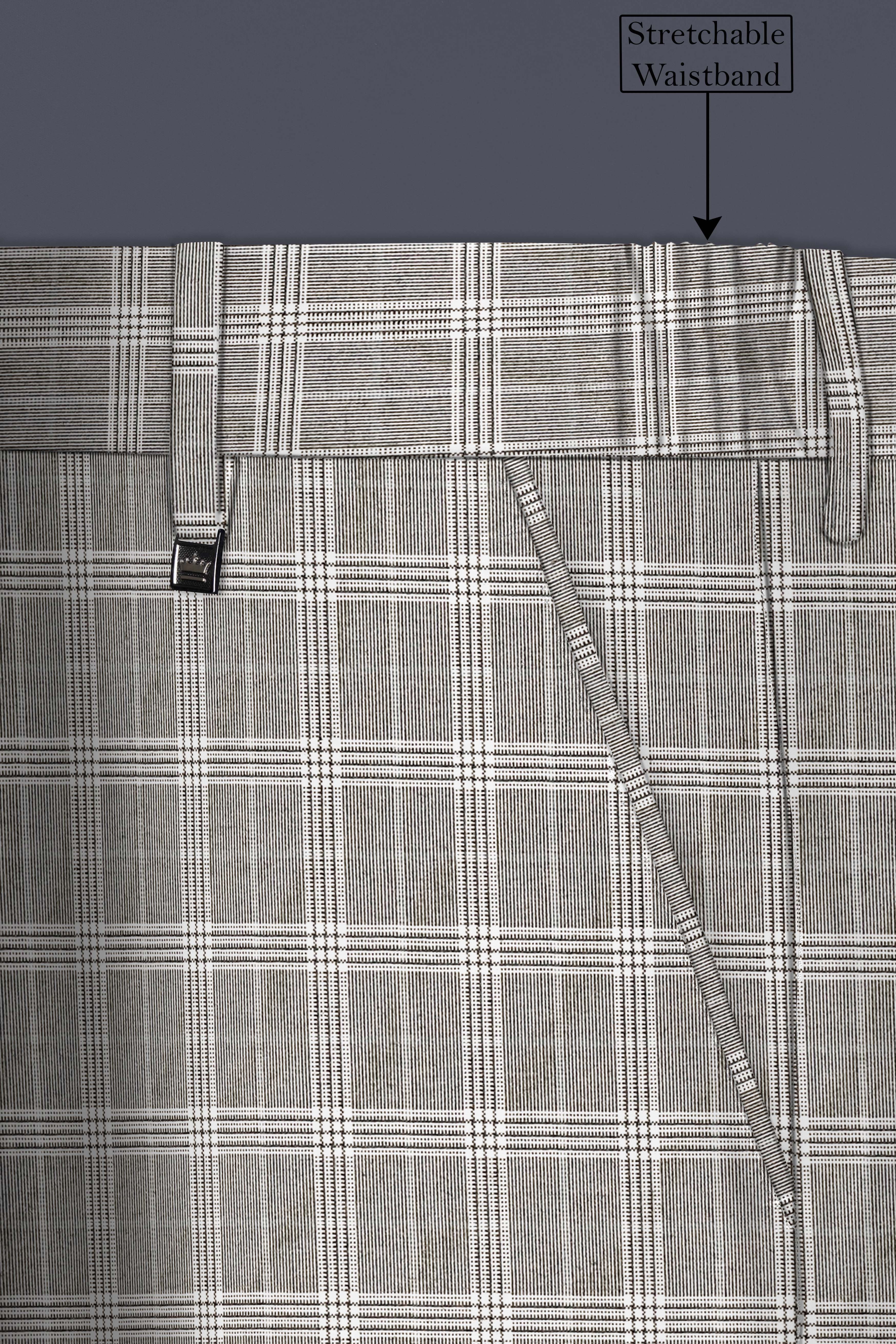 Venus Gray Plaid Wool Rich Double Breasted Suit