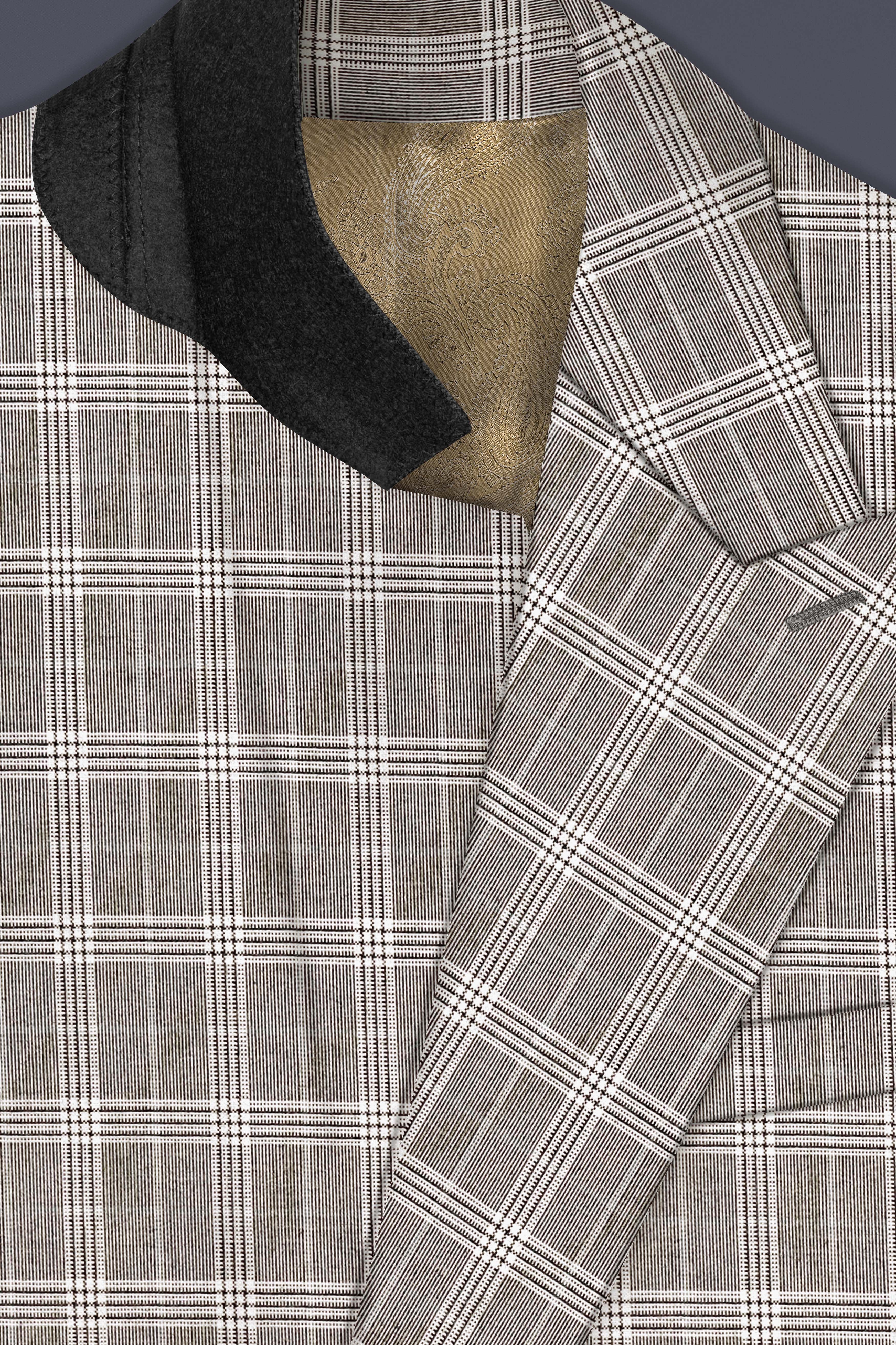 Monsoon Gray Plaid Wool Rich Single Breasted Suit