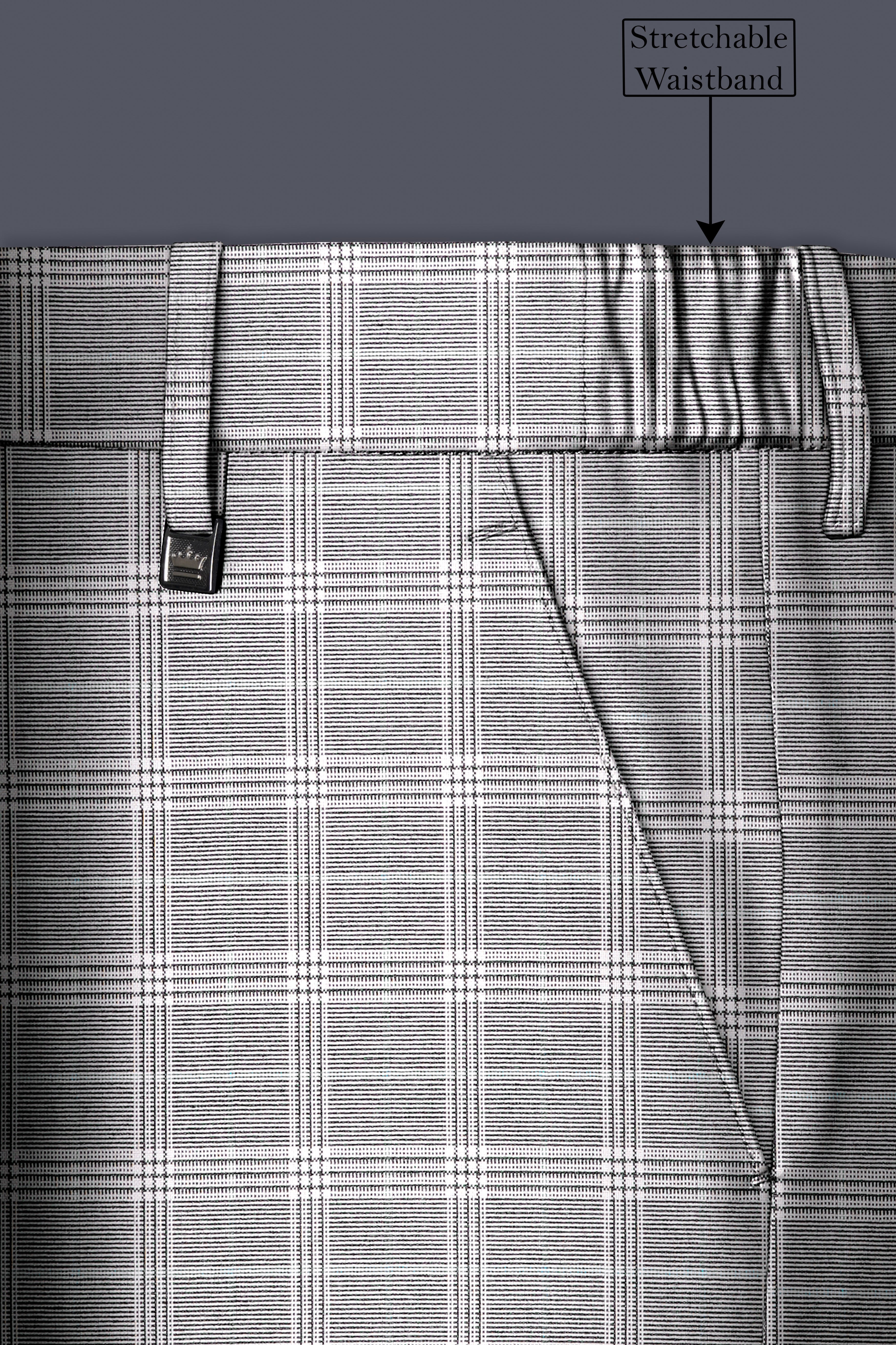 Venus Gray Plaid Wool Rich Single Breasted Suit