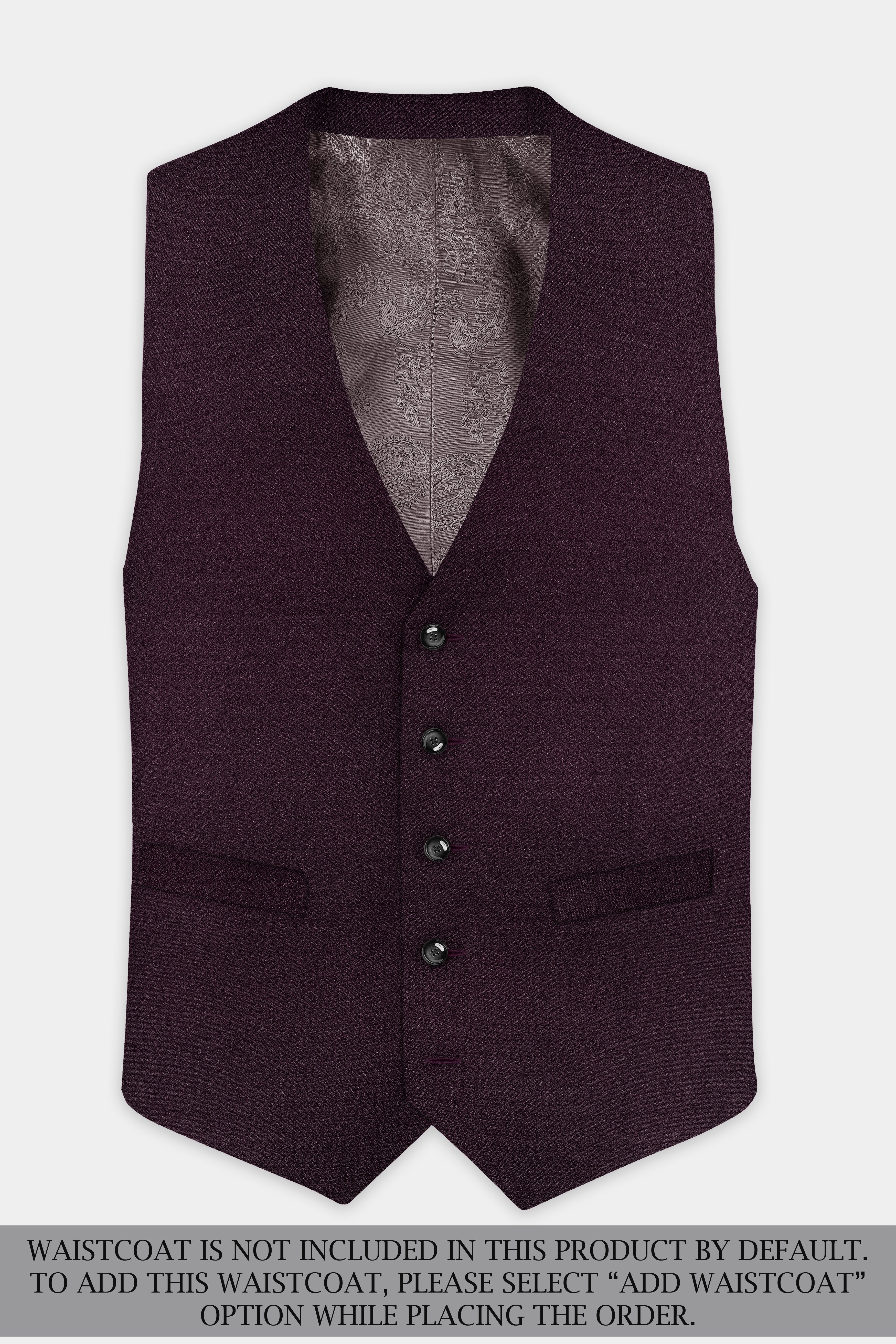 Tamarind Wine Textured Single Breasted Suit