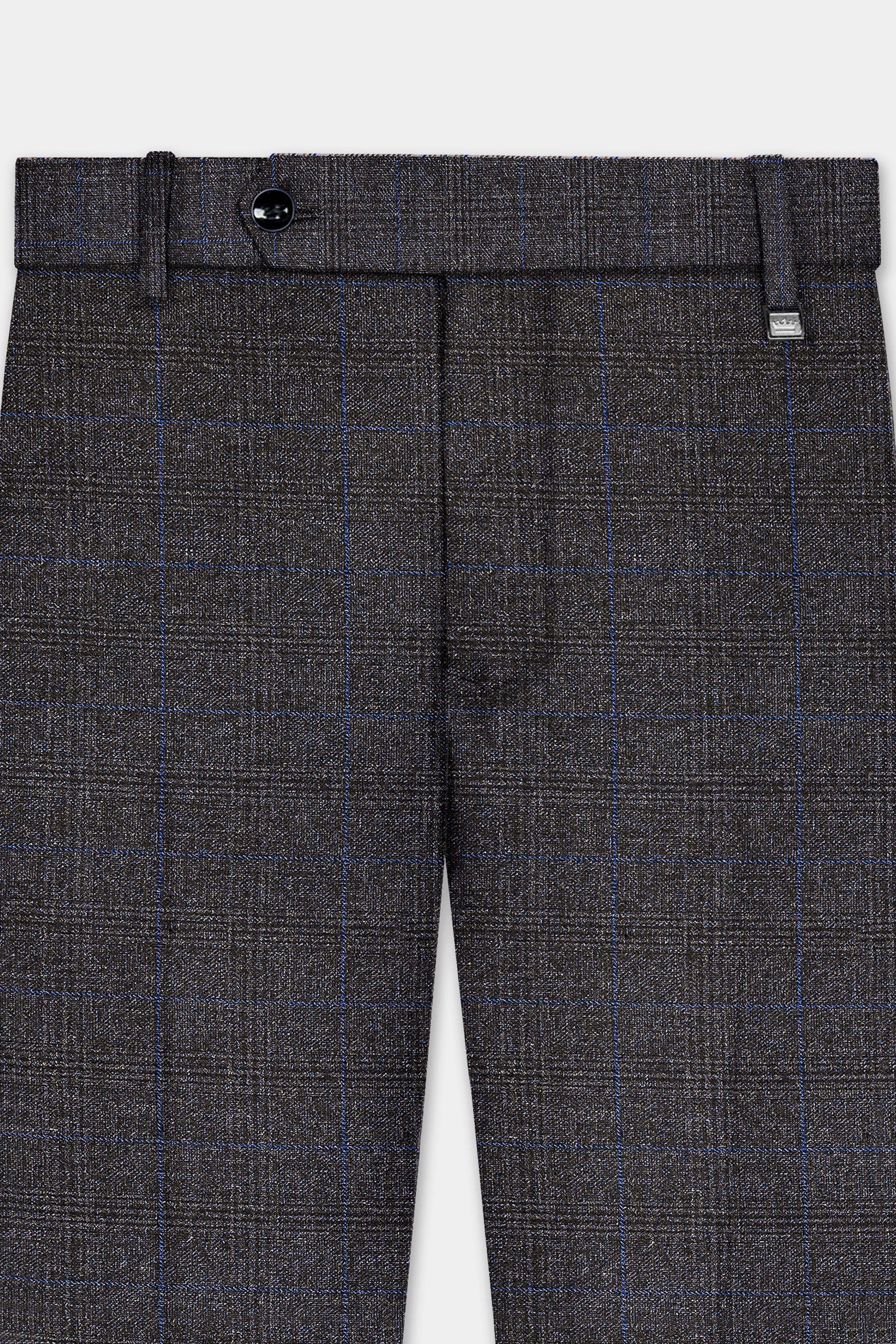 Thunder Gray Plaid Wool Rich Single Breasted Suit