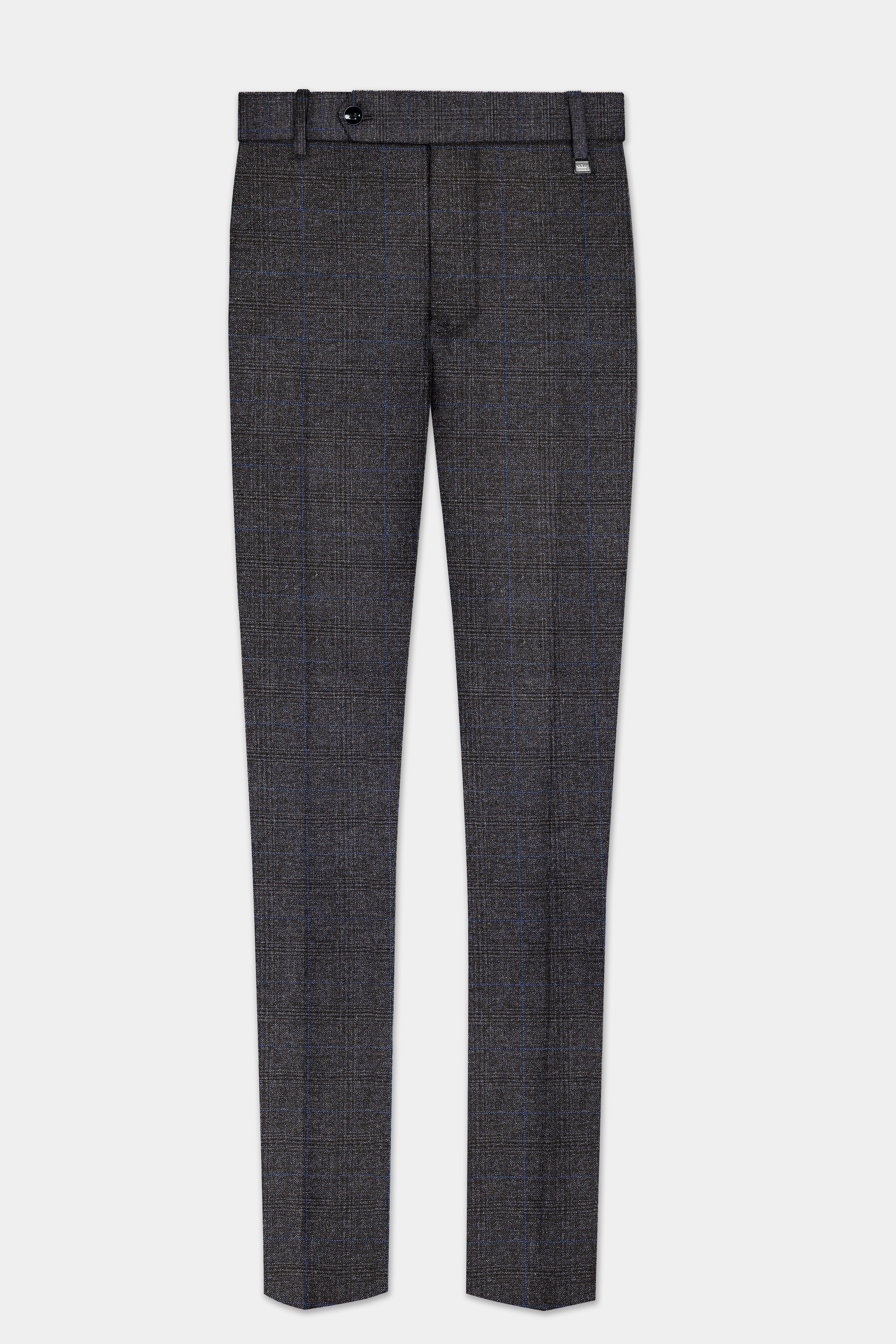 Thunder Gray Plaid Wool Rich Single Breasted Suit